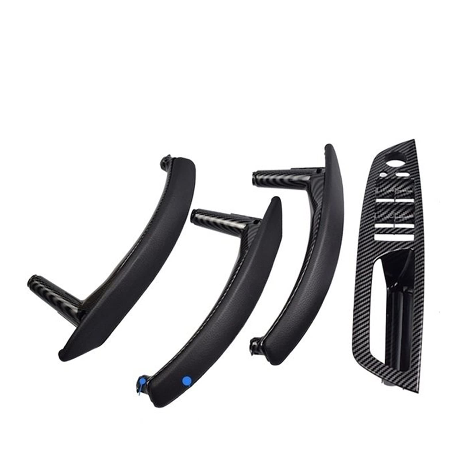 PUXJQ Für BMW E70 E71 X5 X6 2007-2013 LHD RHD Verbesserte Innentür-Lederzuggriffhalterung Und Außenverkleidungsabdeckung(RHD-CF-Hige) von PUXJQ