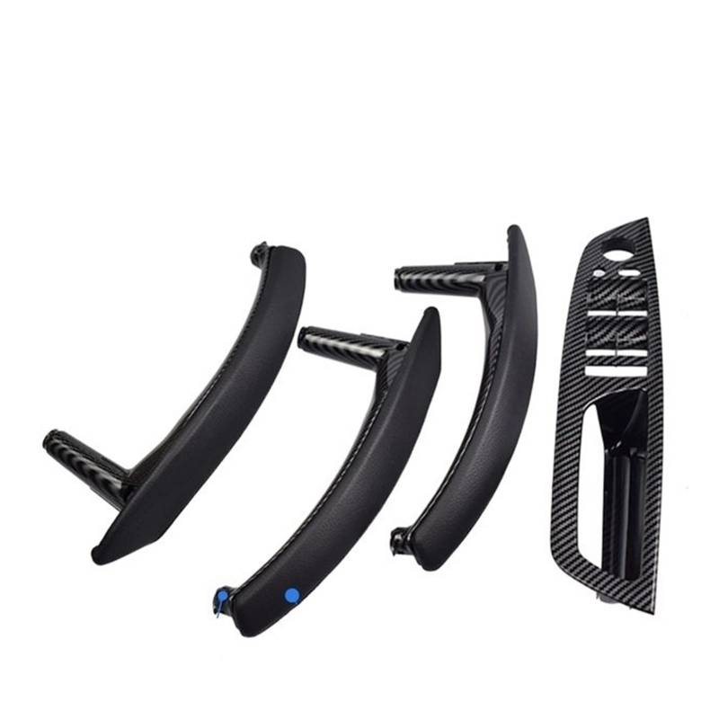 PUXJQ Für BMW E70 E71 X5 X6 2007-2013 LHD RHD Verbesserte Innentür-Lederzuggriffhalterung Und Außenverkleidungsabdeckung(RHD-CF-Hige) von PUXJQ