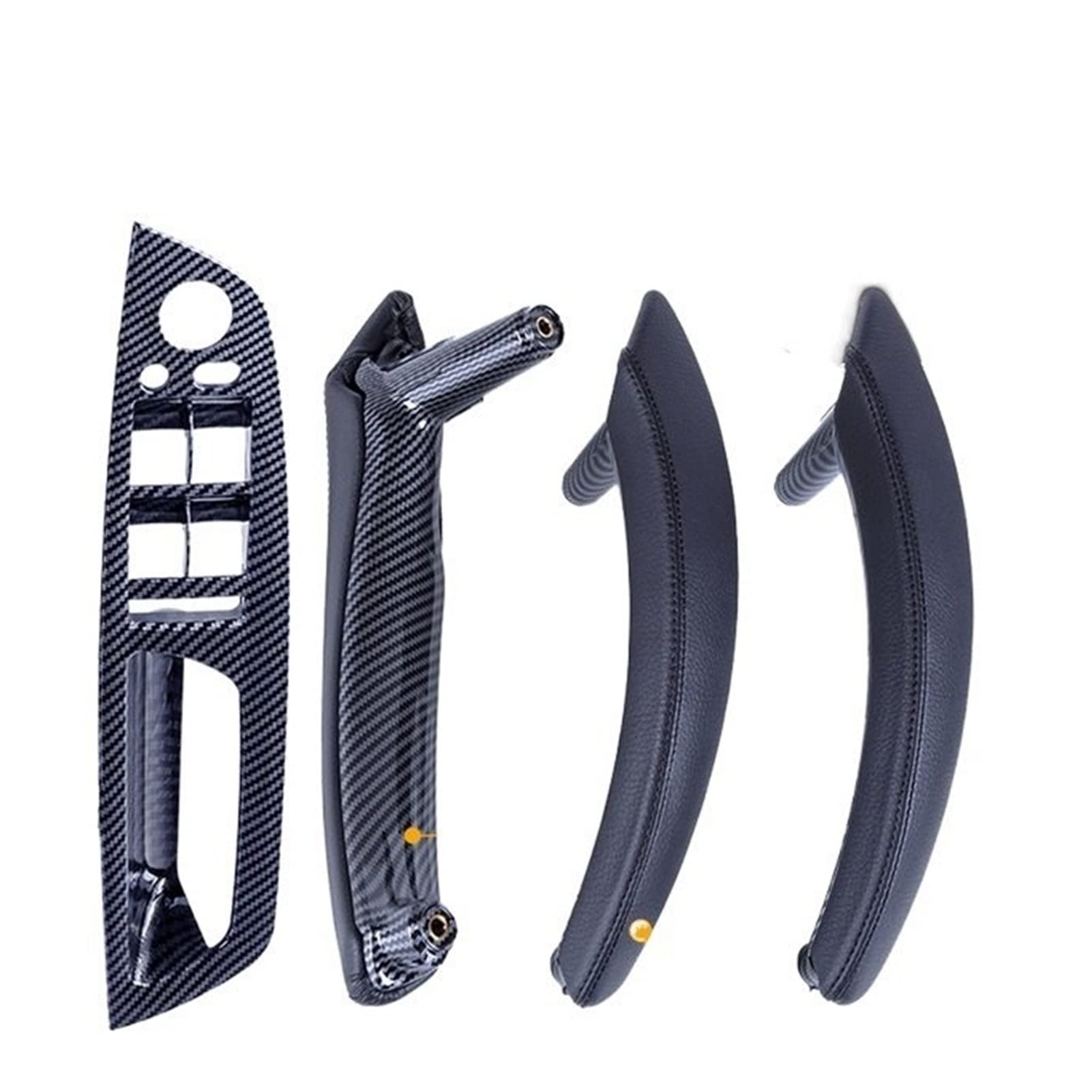 PUXJQ Für BMW E70 X5 E71 X6 Links Rechts Außen Leder Innen Armlehne Türverkleidung Griff Pull Trim Cover(LHD-CF-Hige) von PUXJQ