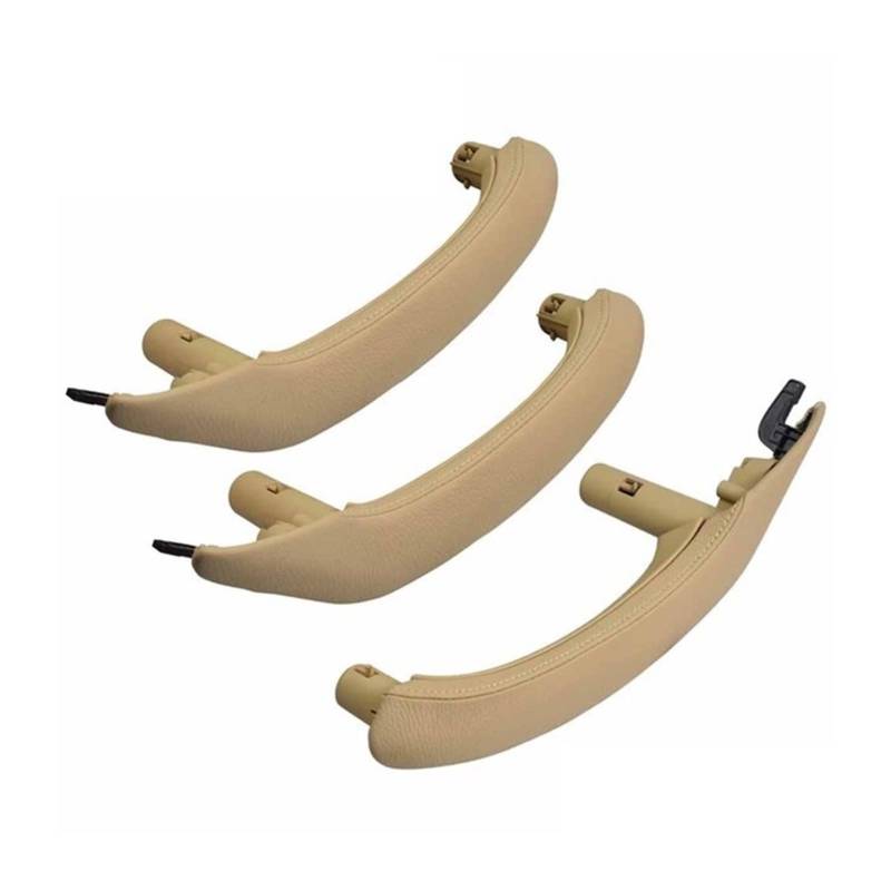 PUXJQ Für BMW X3 X4 F25 F26 2010-2017 Beige Schwarz Auto Links Rechts Türinnengriff Innentürverkleidungsgriff Pull Trim Cover(RHD Beige 3pcs) von PUXJQ