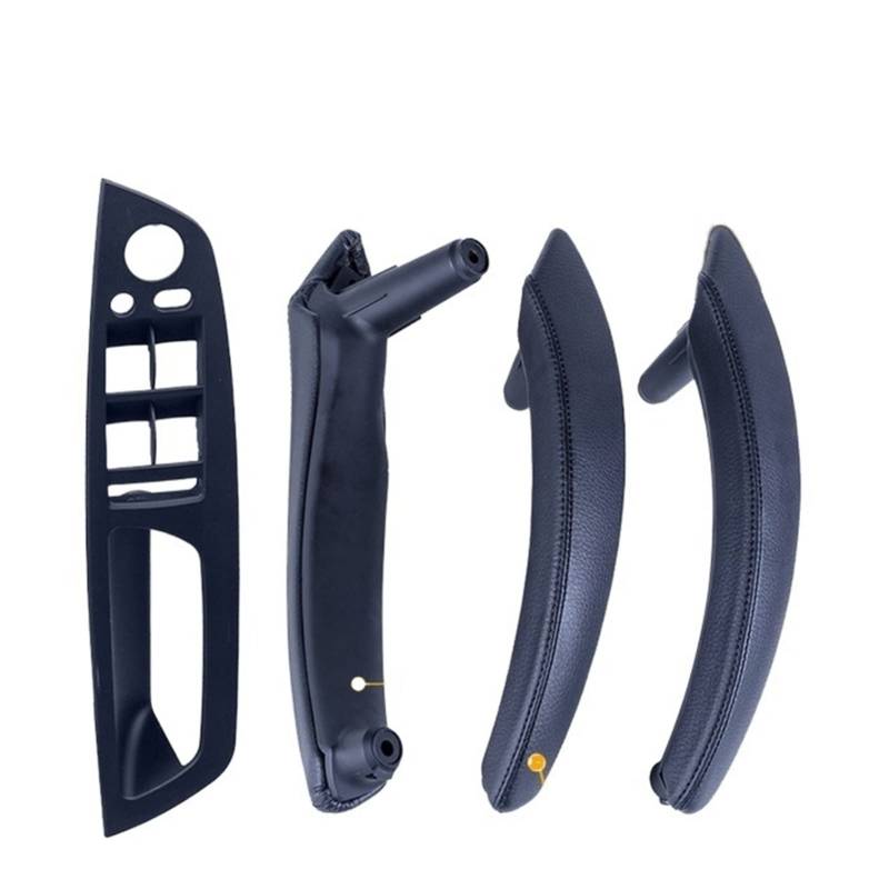 PUXJQ Für BMW X5 X6 E70 E71 2007-2013 Links Rechts Innen Beifahrertüren Zuggriff Leder Außenbezug(LHD-Black-Hige) von PUXJQ