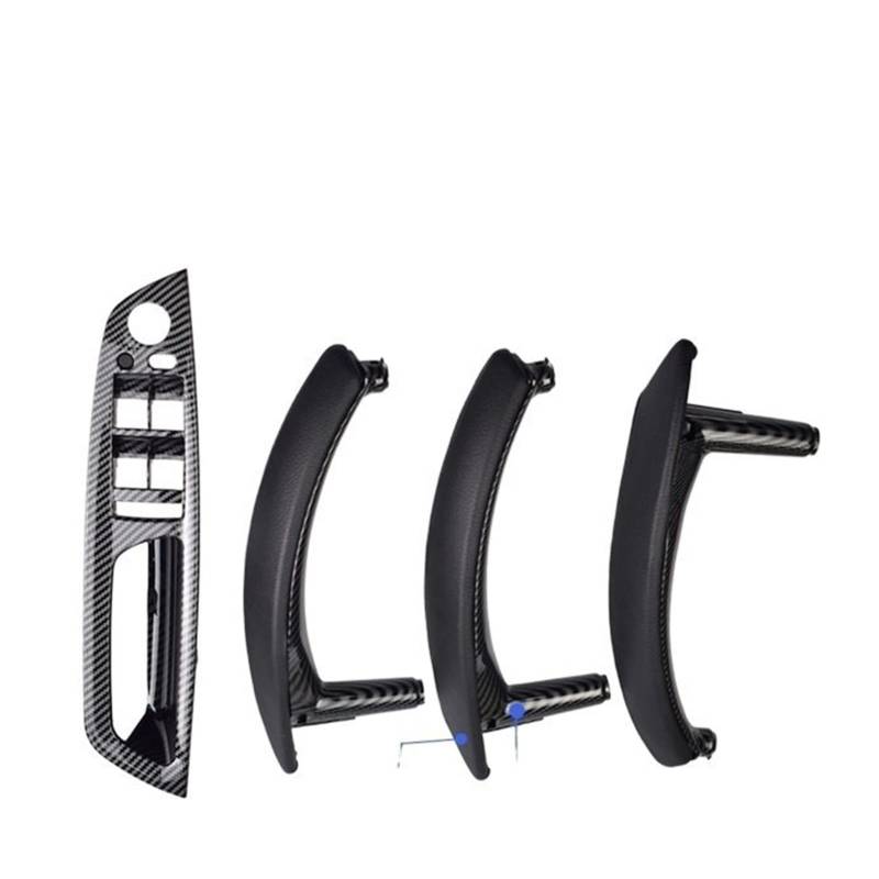 PUXJQ Für BMW X5 X6 E70 E71 2007-2013 Links Rechts Innen Beifahrertüren Zuggriff Leder Außenbezug(RHD-CF-Standard) von PUXJQ