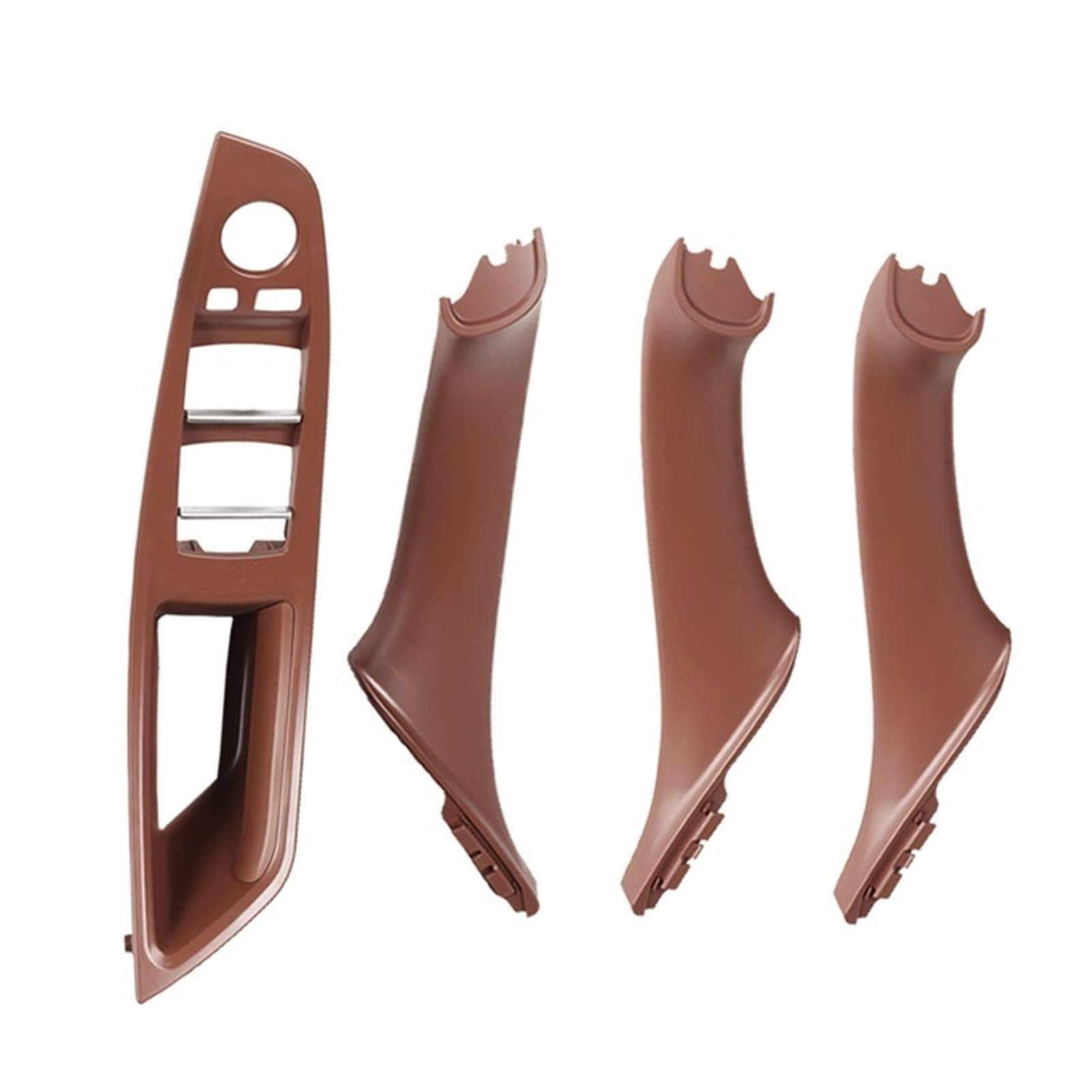 PUXJQ Innengriff Innentür Armlehne Panel Pull Trim Cover Für BMW 5er F10 F11 Rot Braun Beige Schwarz Linkslenker LHD(Red-Brown-4pcs) von PUXJQ