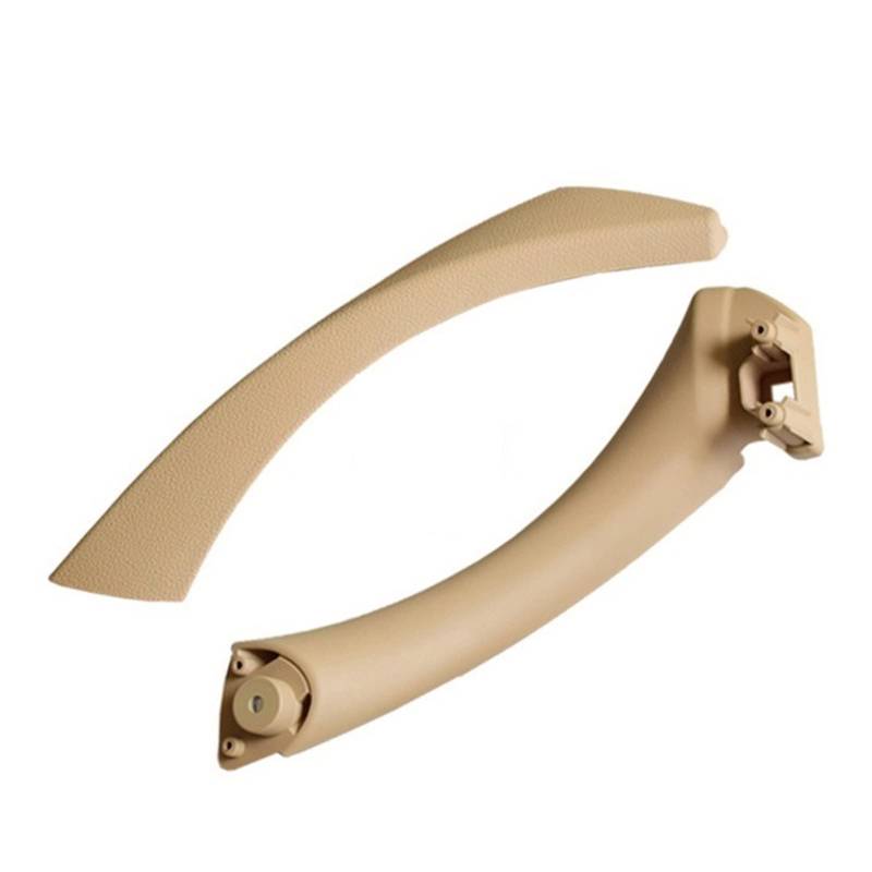 PUXJQ Kohlefaser Links Rechts Auto Innengriff Innentür Armlehne Panel Pull Trim Cover Für BMW 3er E90 E91 316 318 320 325(Beige-Set-Left) von PUXJQ