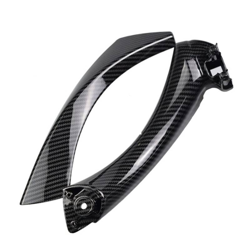 PUXJQ Kohlefaser Links Rechts Auto Innengriff Innentür Armlehne Panel Pull Trim Cover Für BMW 3er E90 E91 316 318 320 325(Carbon Fiber-Left) von PUXJQ