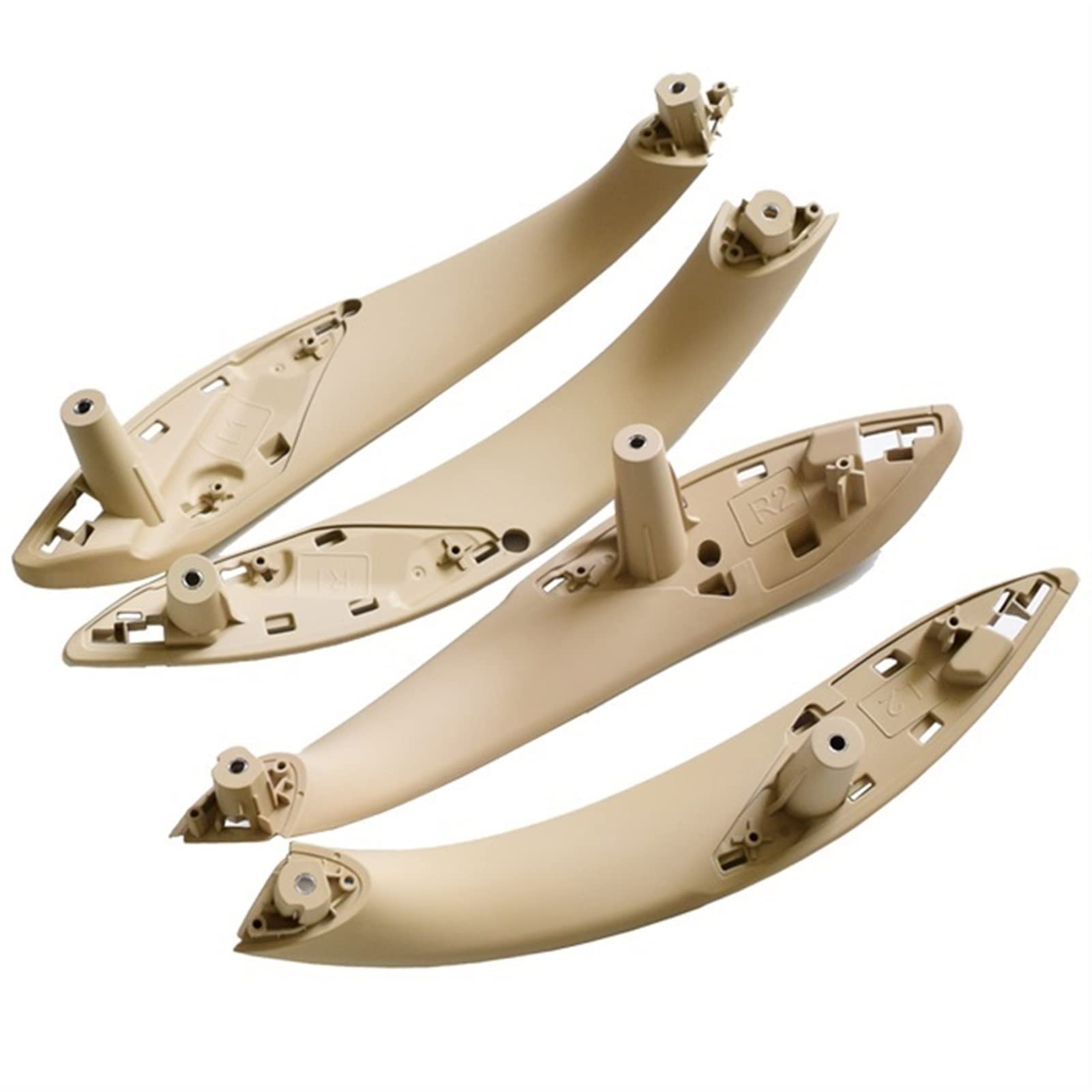 PUXJQ Kohlefaser Vorne Hinten Links/Rechts Auto-Innentür-Ziehgriff-Verkleidungsabdeckung Für BMW 3er F30 F32 2012-2019(Beige-4pcs) von PUXJQ