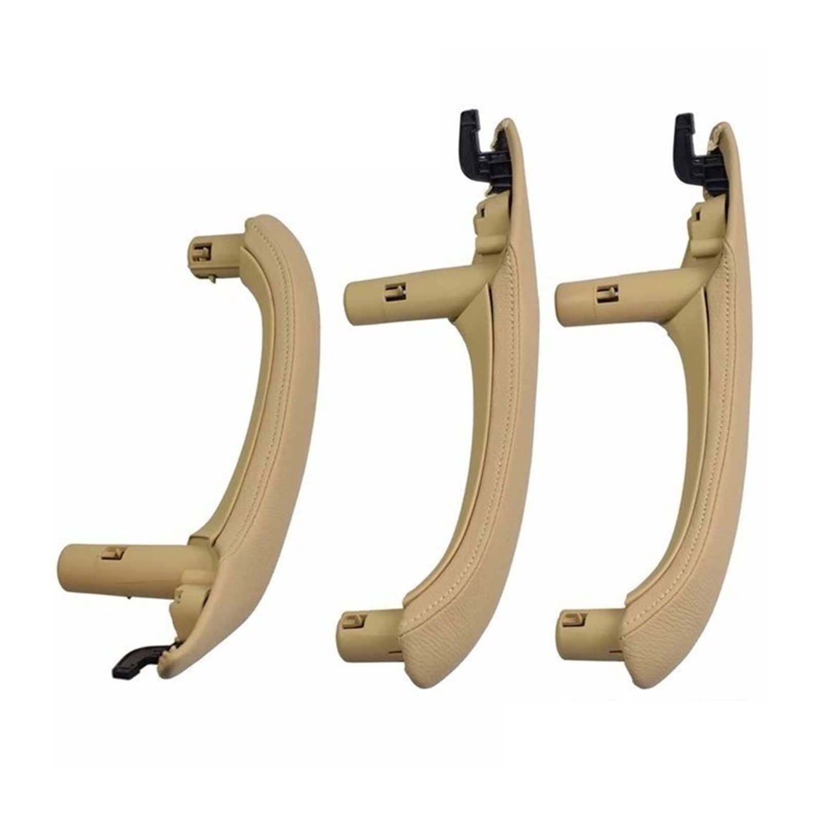 PUXJQ LHD Autoinnenraum Beifahrertür Links Rechts Ziehgriff Lederabdeckung Für BMW X3 X4 F25 F26 2010-2016(LHD Set Beige) von PUXJQ