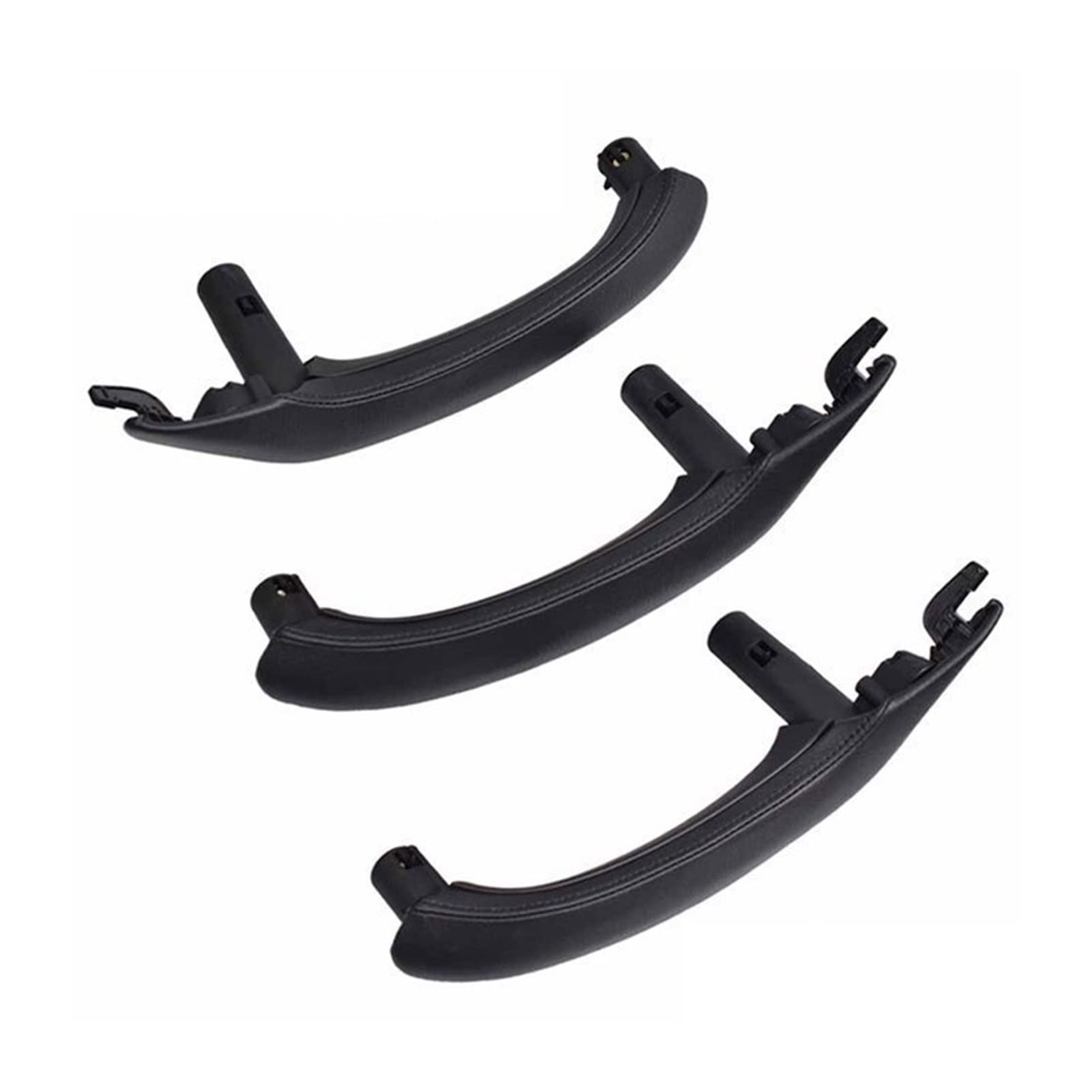PUXJQ LHD Autoinnenraum Beifahrertür Links Rechts Ziehgriff Lederabdeckung Für BMW X3 X4 F25 F26 2010-2016(LHD Set Black) von PUXJQ