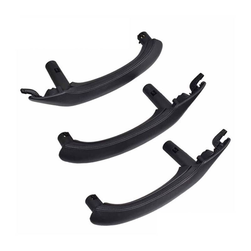 PUXJQ LHD Autoinnenraum Beifahrertür Links Rechts Ziehgriff Lederabdeckung Für BMW X3 X4 F25 F26 2010-2016(LHD Set Black) von PUXJQ