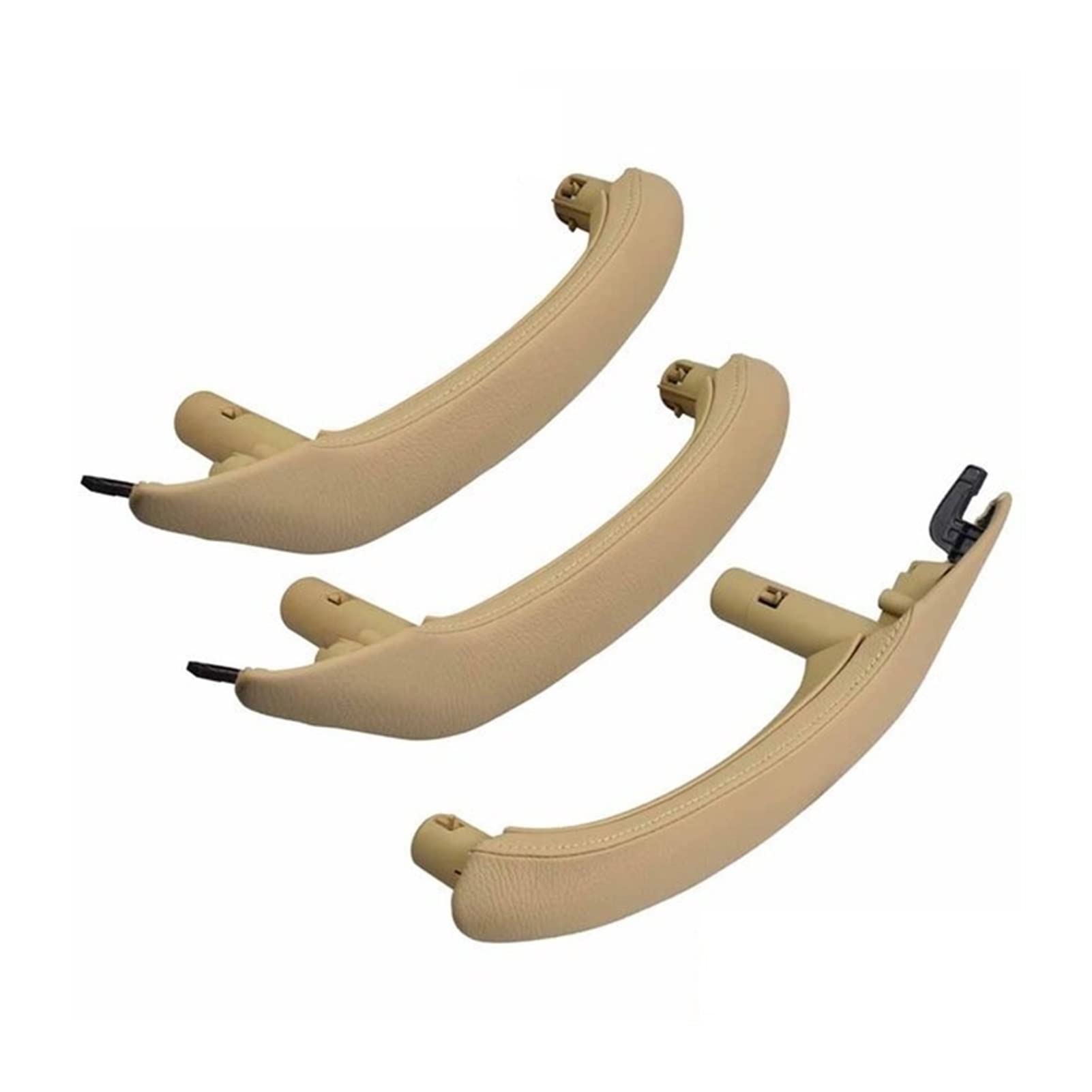PUXJQ LHD Autoinnenraum Beifahrertür Links Rechts Ziehgriff Lederabdeckung Für BMW X3 X4 F25 F26 2010-2016(RHD Set Beige) von PUXJQ