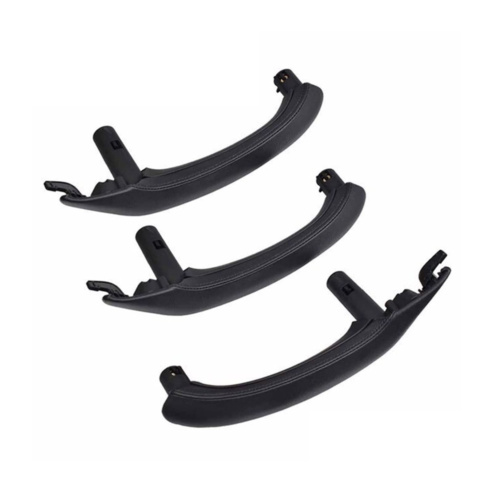 PUXJQ LHD Autoinnenraum Beifahrertür Links Rechts Ziehgriff Lederabdeckung Für BMW X3 X4 F25 F26 2010-2016(RHD Set Black) von PUXJQ
