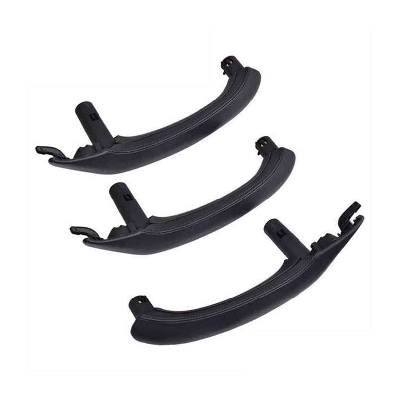 PUXJQ LHD Autoinnenraum Beifahrertür Links Rechts Ziehgriff Lederabdeckung Für BMW X3 X4 F25 F26 2010-2016(RHD Set Black) von PUXJQ