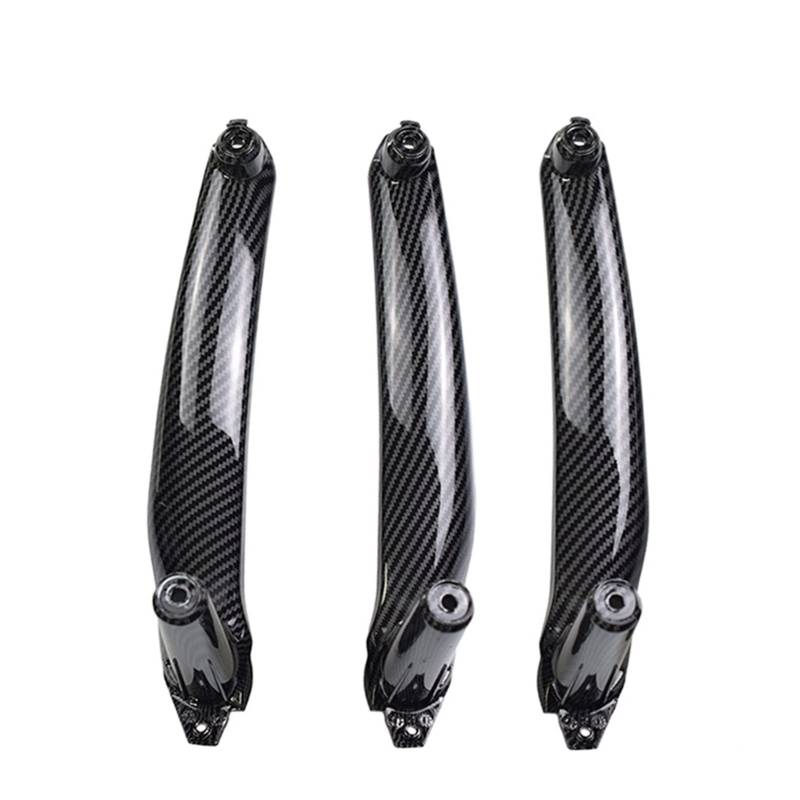 PUXJQ Linker Rechter Seitenruderantriebsinnentürgriff Für BMW E70 E71 E72 X5 X6 Panel Pull Trim Cover 5141-6969 401 5141 6969 402(Carbon Fiber-RHD) von PUXJQ