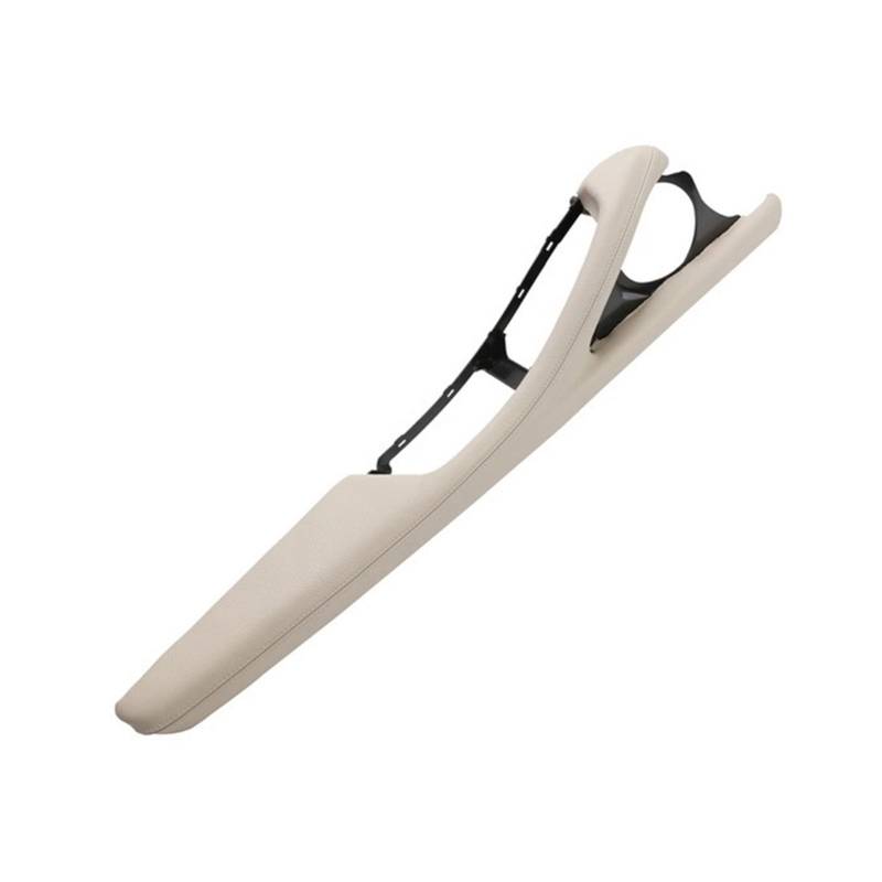 PUXJQ Linkslenker Auto Fahrerseite Leder Außenrahmen Armlehne Unterstützung Für BMW 5er F10 F11 F18 520 523 525 528 530 535(LHD Beige White) von PUXJQ