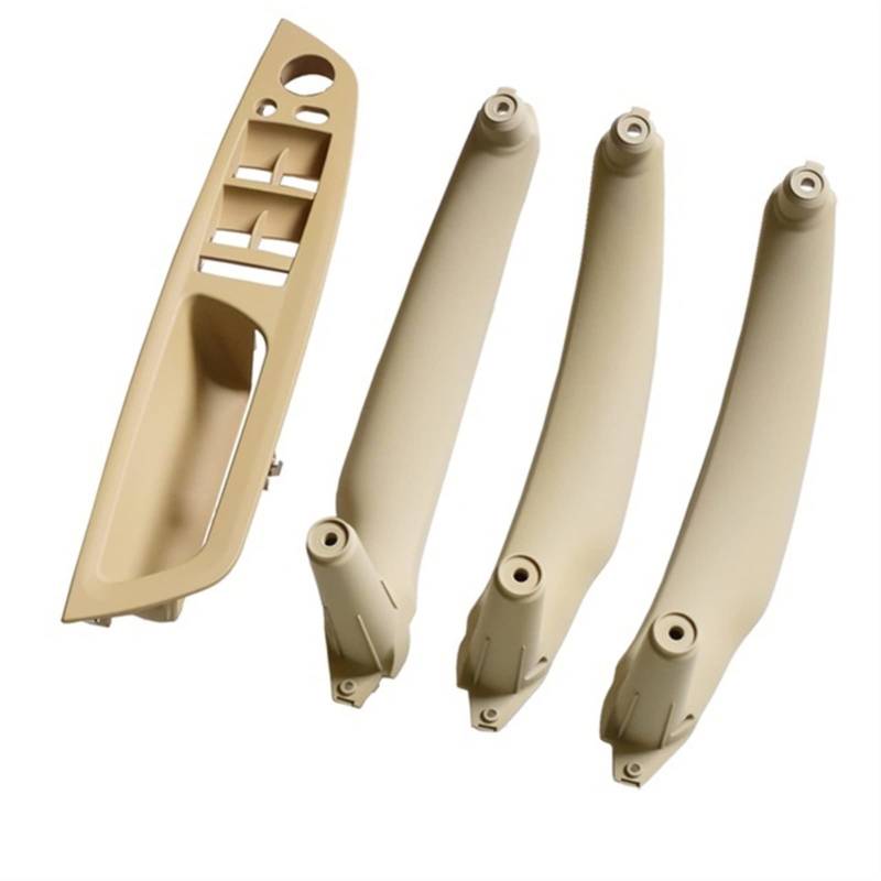 PUXJQ Set Beige Schwarz Armlehne Auto Links Vorne Fahrersitz LHD Innentürgriff Innenverkleidung Zugverkleidung Für BMW E70 E71 X5 X6(Beige-4pcs) von PUXJQ