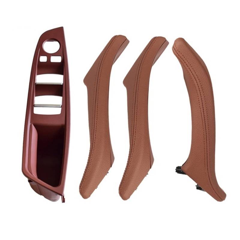 PUXJQ Vorne Hinten Links Rechts Tür Schwarz Ziehgriff Für BMW 5er F10 F11 F18 RHD Rechtslenker(Wine Red-4pcs-Set) von PUXJQ