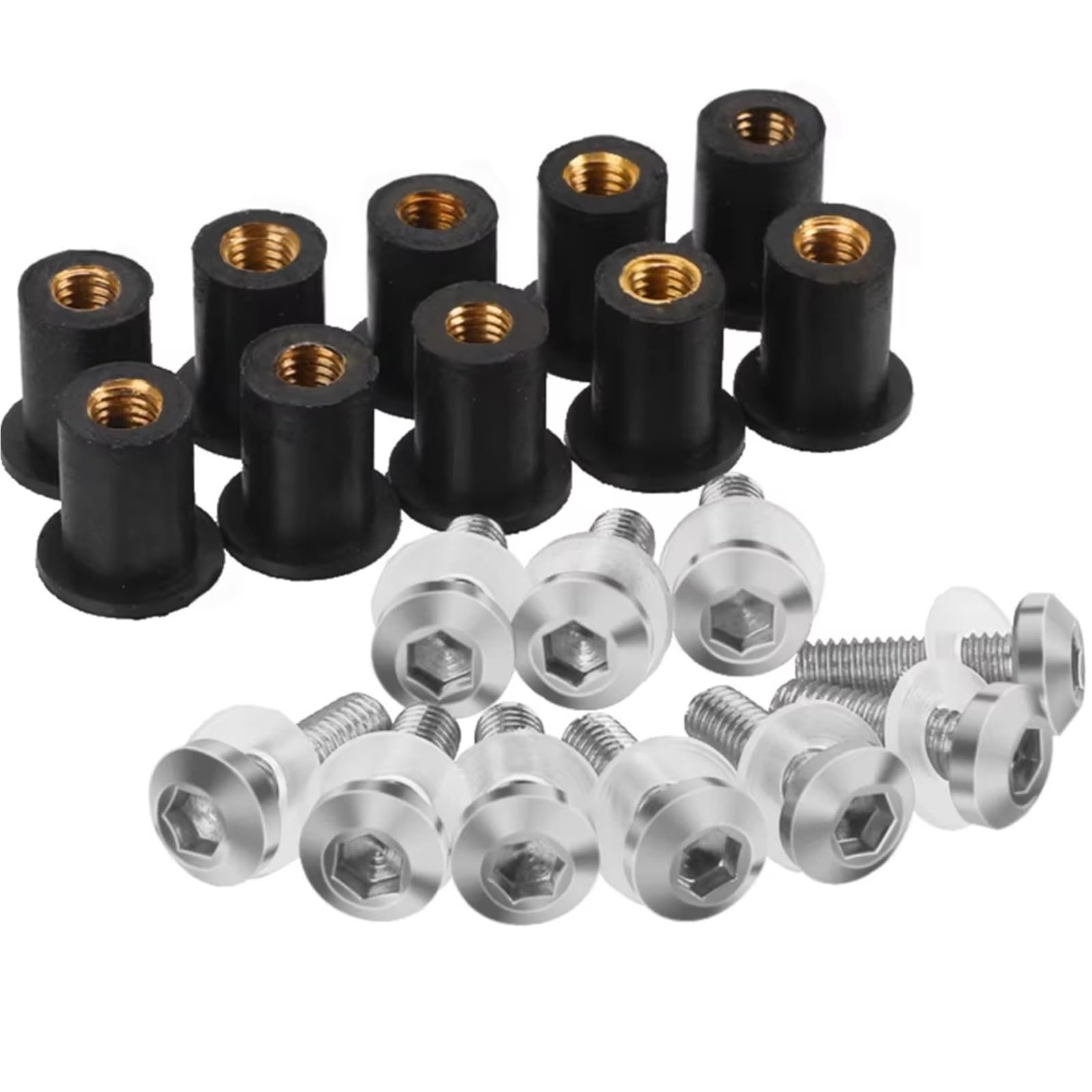 Motorrad Schrauben Set Kompatibel Mit NC700S Für NC700X Für NC750 Die Windschutzscheibenschrauben Windschutzscheibenbefestigungsschraube Unterlegscheibe Selbstschneidende Schraubenkombination(Silver) Motorrad Schrauben Set Kompatibel Mit NC700S Für NC700X Für NC750 Die Windschutzscheibenschrauben Windschutzscheibenbefestigungsschraube Unterlegscheibe Selbstschneidende Schraubenkombination(Silver) von PVCUHWF