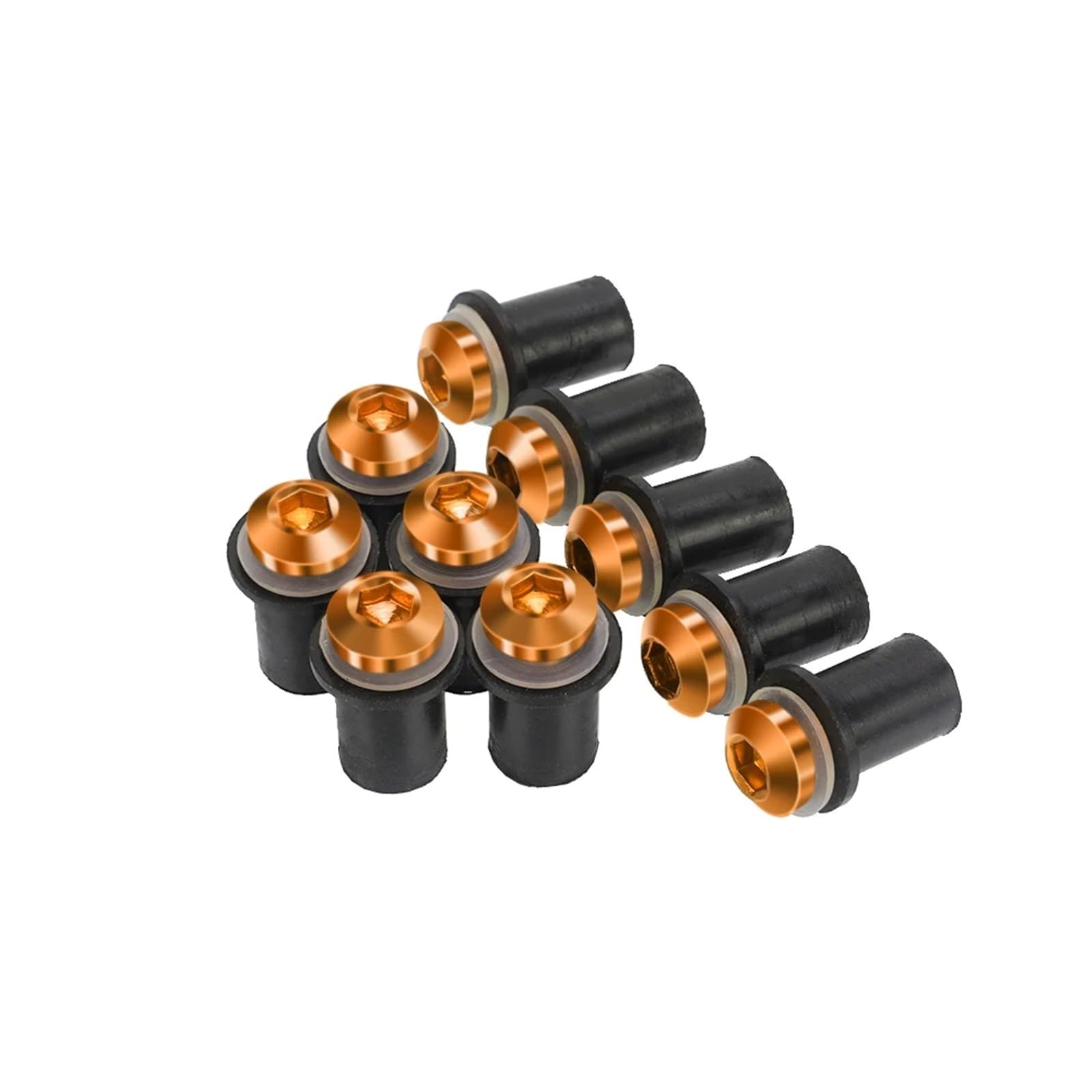 Motorrad Schrauben Set Kompatibel Mit VTR1000 Für RC51 Für VTR1000F Windschutzscheibenschrauben-Schraubensatz Motorradschrauben-Kombinationssatz Schraubenverbindungsschrauben-Dekoration(Orange) von PVCUHWF