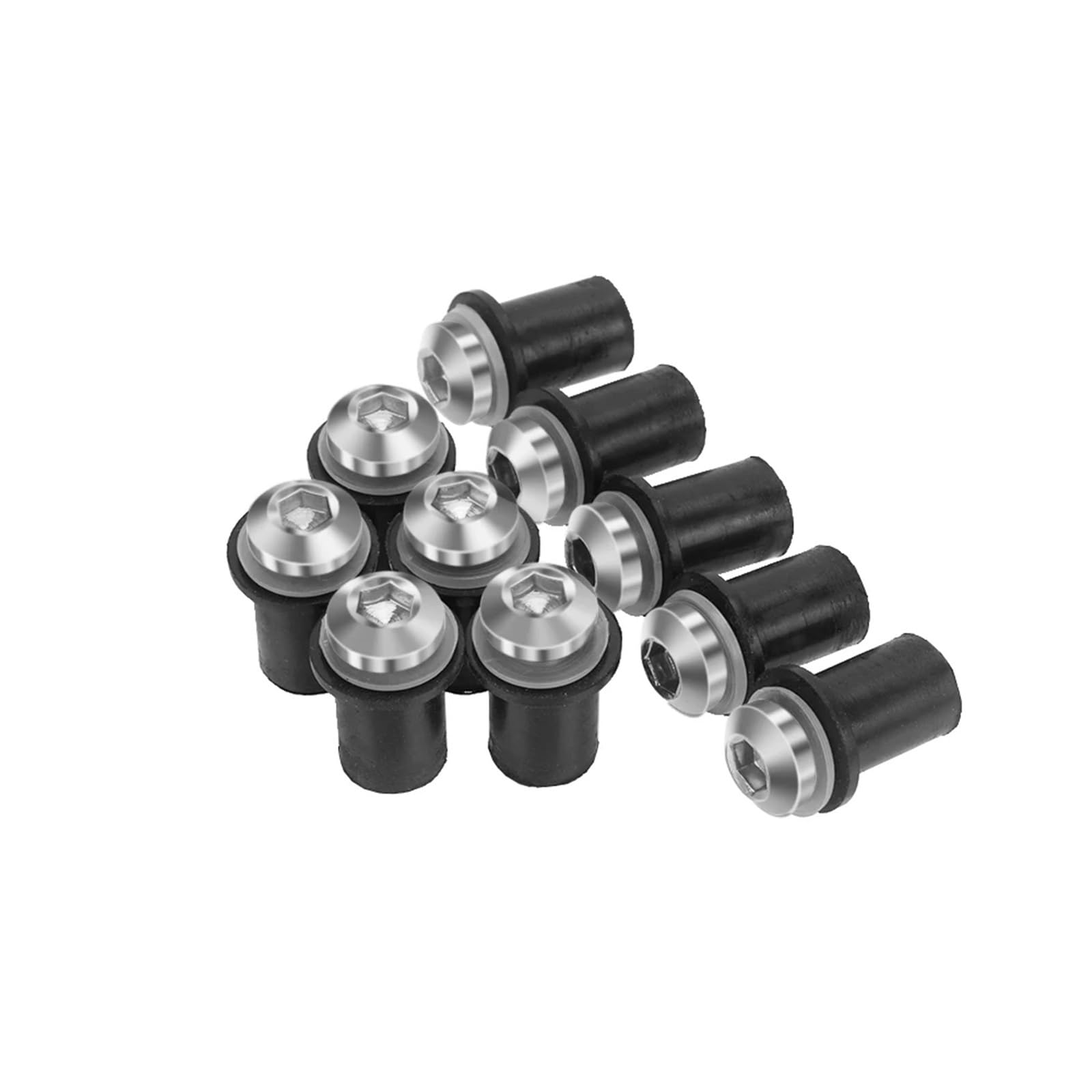 Motorrad Schrauben Set Kompatibel Mit VTR1000 Für RC51 Für VTR1000F Windschutzscheibenschrauben-Schraubensatz Motorradschrauben-Kombinationssatz Schraubenverbindungsschrauben-Dekoration(Silver) von PVCUHWF