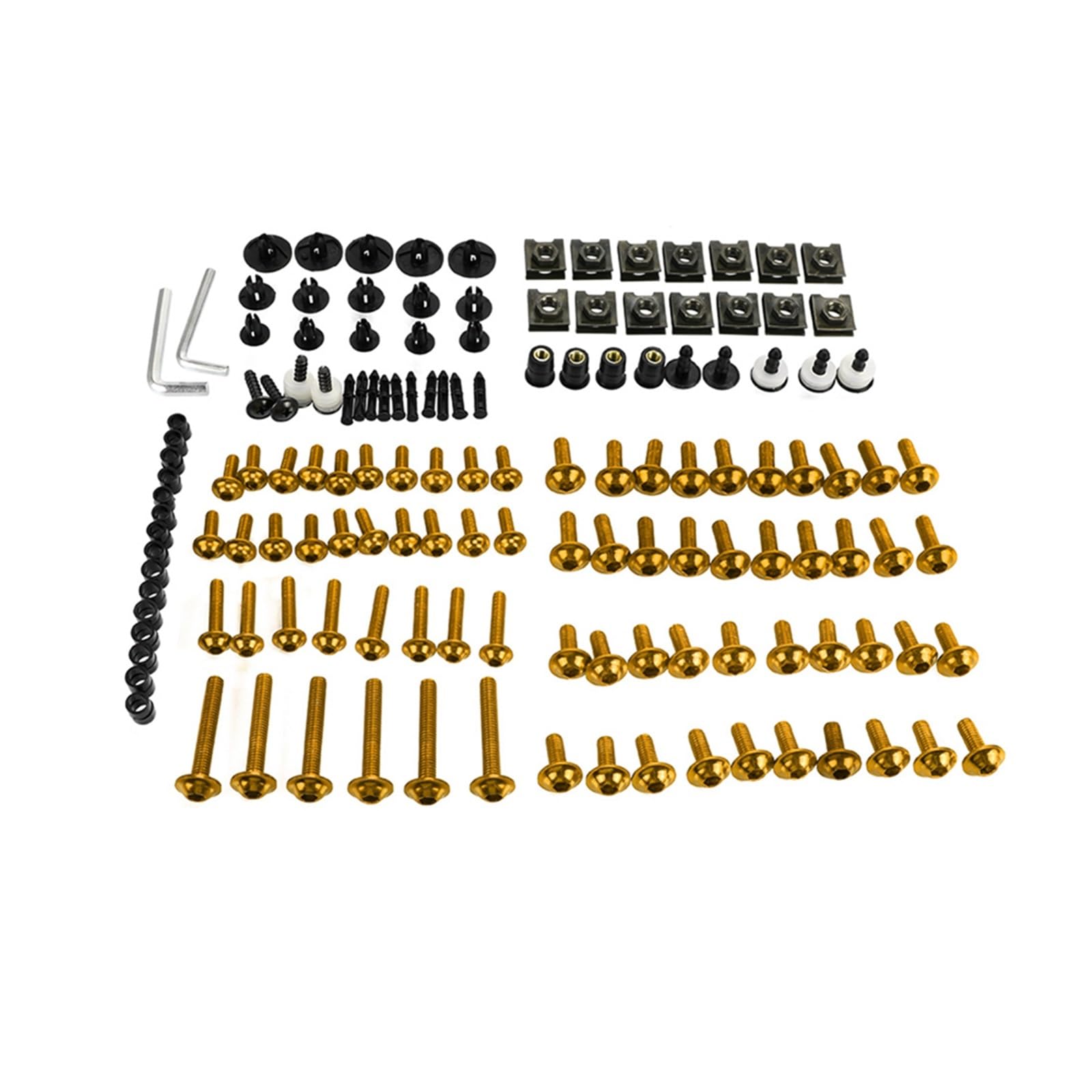 Motorrad Schrauben Set Kompatibel Mit Yamaha Für YZFR1 Für YZFR6 Motorrad-Verkleidungsschrauben-Schraubensatz Muttern-Schraubenverbindungsschrauben-Dekoration Selbstschneidende Schraube(Yellow) von PVCUHWF