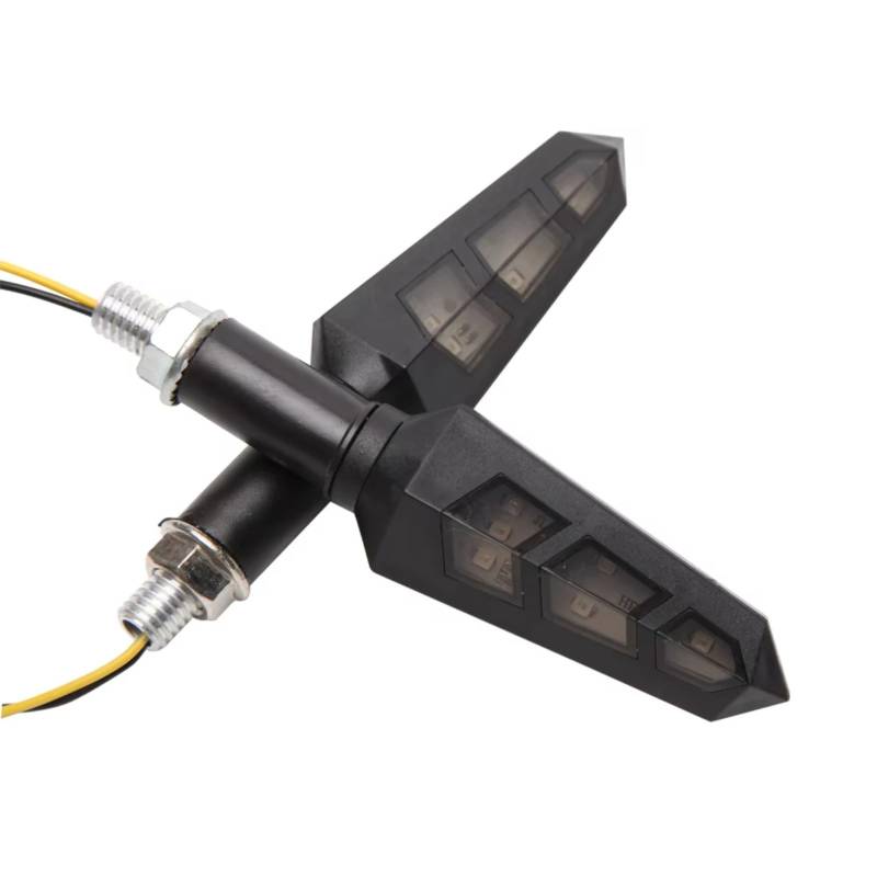 PVCUHWF Motorrad Blinker Licht 2/4 Pairs10MM Motorrad Blinker Lampe Bernstein Rücklicht Blinker Bremse Stop Licht Universal Motorrad Blinker Licht Blinker Anzeige(1Pair) von PVCUHWF