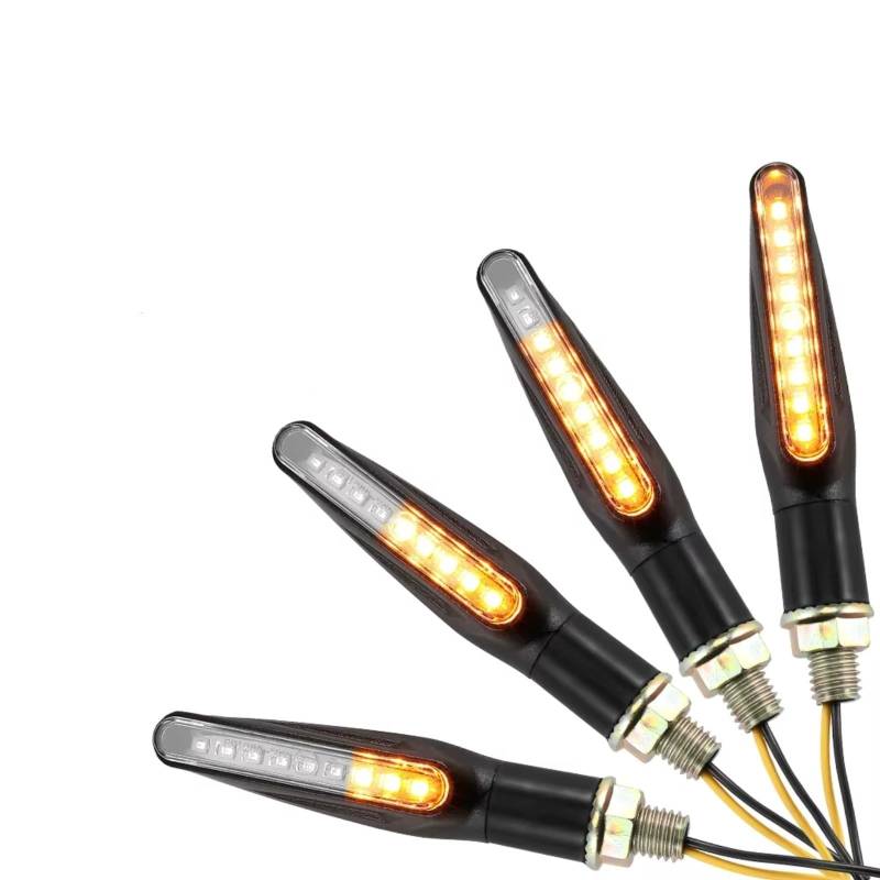 PVCUHWF Motorrad Blinker Licht Für CBR600RR Für CB1000R 12V IP67 Blinker Licht Motorrad Bernstein Blinker Fließendes Licht Universal Motorrad Blinker Licht von PVCUHWF