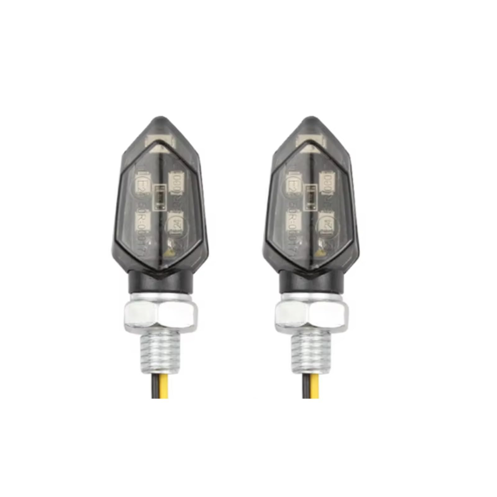 PVCUHWF Motorrad Blinker Licht Motorrad-Blinker 8mm 12 V Blinklicht Stoppsignal-Kontrollleuchten Universelle Motorrad-Blinkerleuchte Blinker(2 Pcs) von PVCUHWF