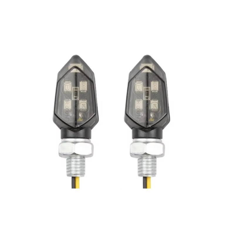 PVCUHWF Motorrad Blinker Licht Motorrad-Blinker 8mm 12 V Blinklicht Stoppsignal-Kontrollleuchten Universelle Motorrad-Blinkerleuchte Blinker(2 Pcs) von PVCUHWF