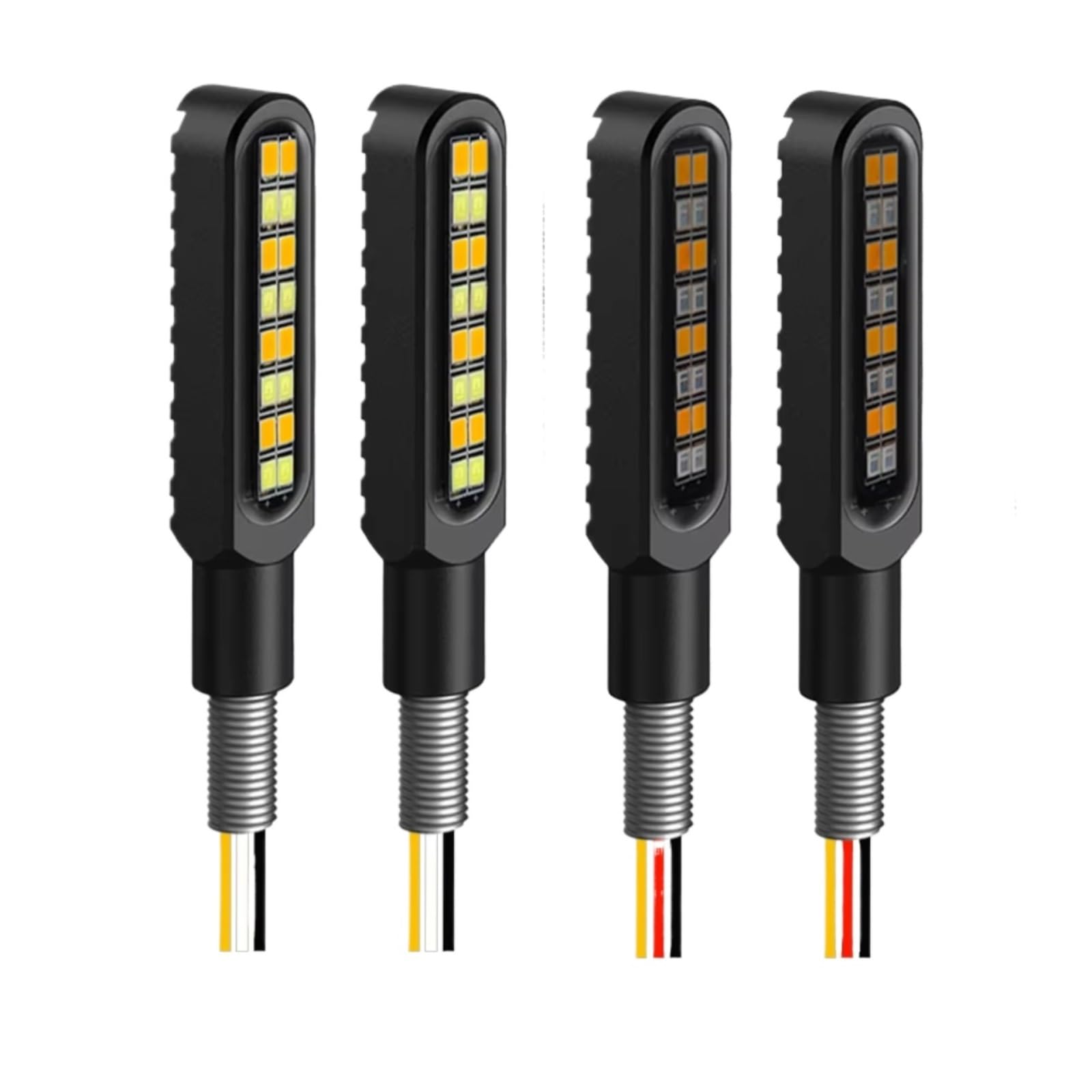 PVCUHWF Motorrad Blinker Licht Motorrad-Blinker Blinker Warnleuchte DRL Tagfahrlicht Bremslicht Rücklicht Universelle Seitenblinker Für Motorräder(4PCS) von PVCUHWF