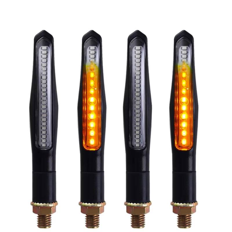 PVCUHWF Motorrad Blinker Licht Motorrad Blinker Licht Eingebautes Relais E24 Fließende Motorrad Blinker Stoppsignal Lampe Blitzbeleuchtung Bremsen Blinker Zubehör(Size5) von PVCUHWF
