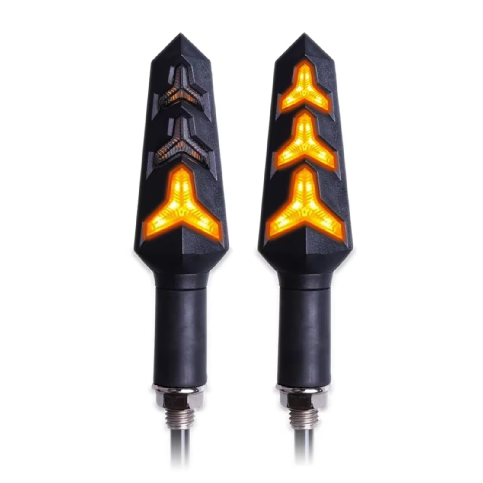 PVCUHWF Motorrad Blinker Licht Motorrad-Blinker Universal-Blinkerlicht Eingebautes Relais Blinker DRL Stoppsignallampe Bremsbeleuchtung Universal-Blinkerlicht(2pcs Yellow) von PVCUHWF