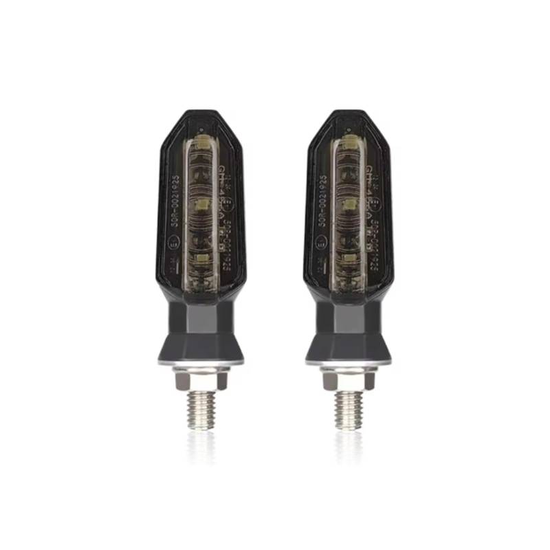 PVCUHWF Motorrad Blinker Licht Motorrad-Blinkerlicht Bernsteinfarbenes Blinklicht 12V 8mm Anzeigeblinkerlampe Universal-Motorrad-Blinkerlicht Zubehör(Gray,2pcs) von PVCUHWF