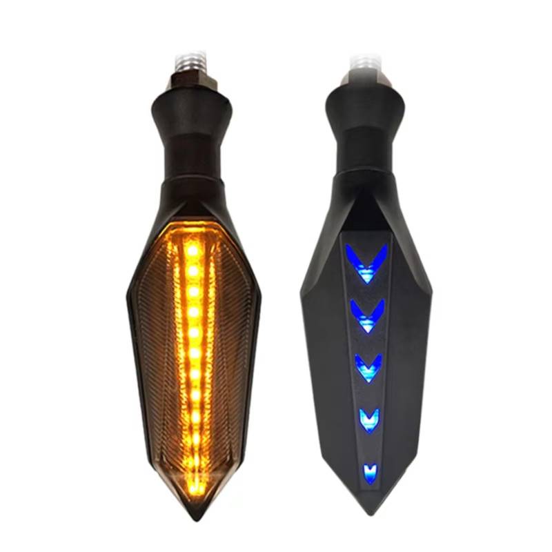 PVCUHWF Motorrad Blinker Licht Universal Motorrad Blinker Licht 2835SMD Blinker Eingebautes Relais Motorrad Blinker Blinker Indikatoren Licht Biegbarer Adapter(2 PCS) von PVCUHWF