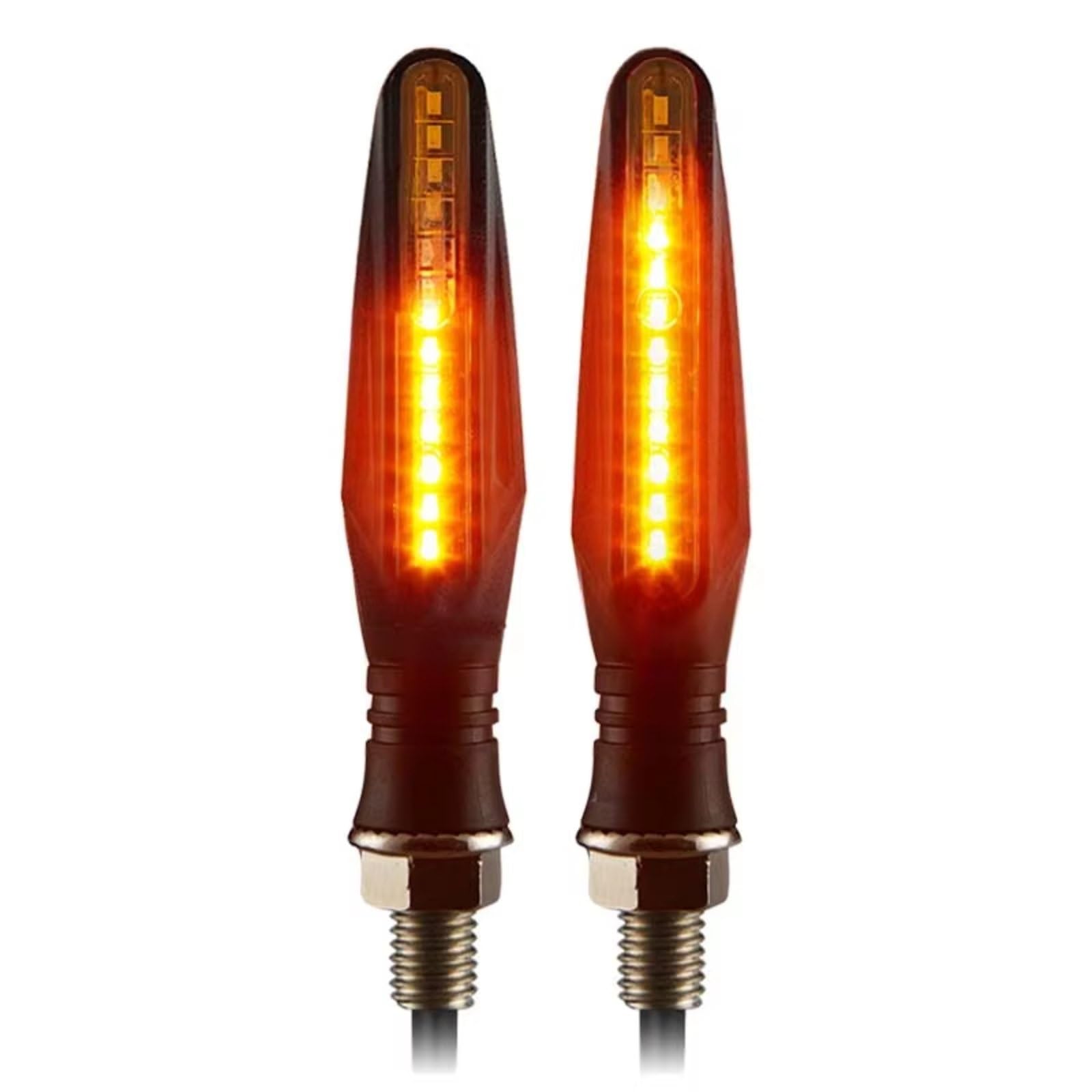 PVCUHWF Motorrad Blinker Licht Universal Motorrad Blinker Licht E11 Für Mark Built Relais 335SMD Blinker Anzeige Blinklicht Blinker Universal M10 Bolzen(2PCS) von PVCUHWF