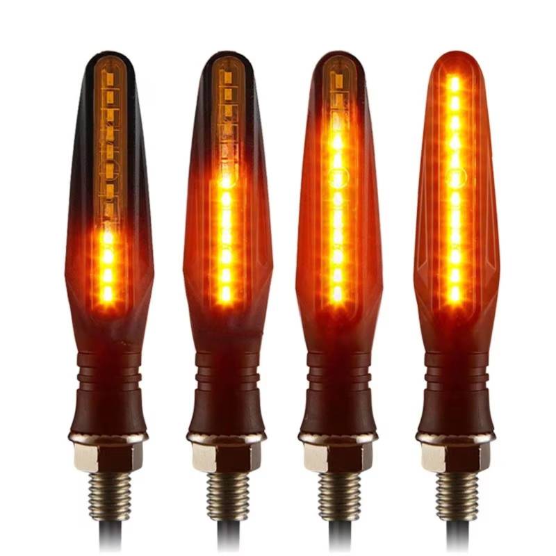 PVCUHWF Motorrad Blinker Licht Universal Motorrad Blinker Licht E11 Für Mark Built Relais 335SMD Blinker Anzeige Blinklicht Blinker Universal M10 Bolzen(4PCS) von PVCUHWF