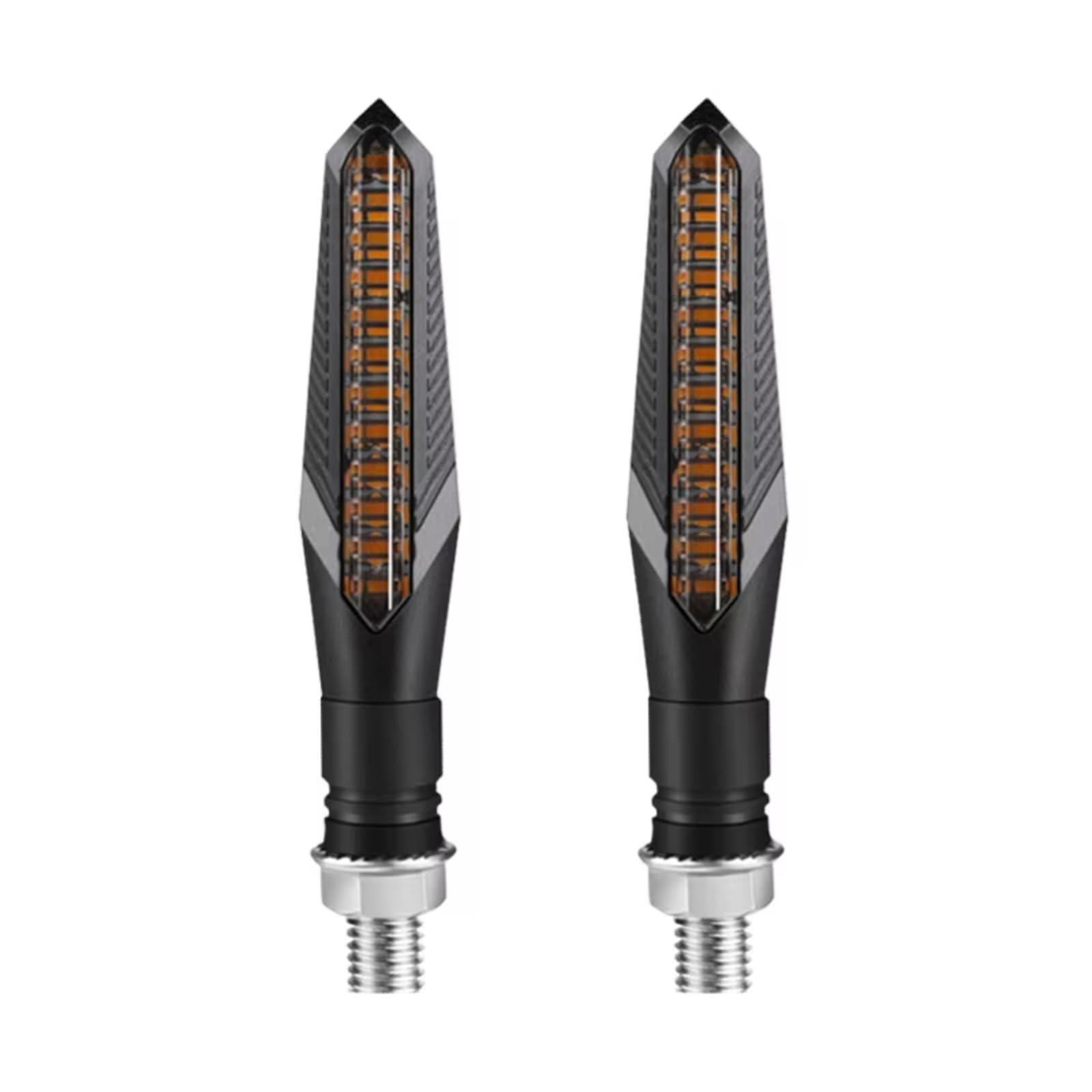 PVCUHWF Motorrad Blinker Licht Universal Motorrad Blinker Lichter Eingebautes Relais Blinker Anzeige Fließendes Wasser Blinker Blinker Lampe Motorrad Blinker Zubehör(2PCS) von PVCUHWF
