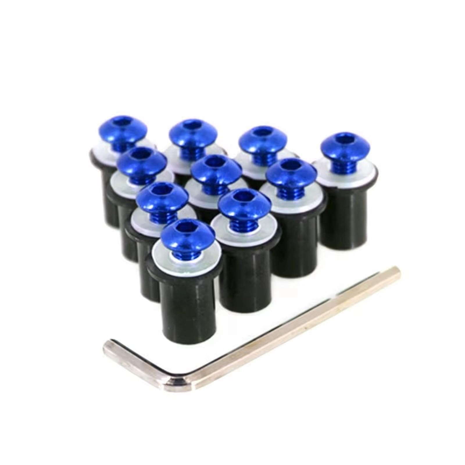 PVCUHWF Motorrad Schrauben Set Kompatibel Mit CB600 Für CBF600 Für Hornet Motorrad Schraubenkombination Motorradschrauben Kombinationssatz Schraubenverbindungsschrauben Dekoration(Blue) von PVCUHWF