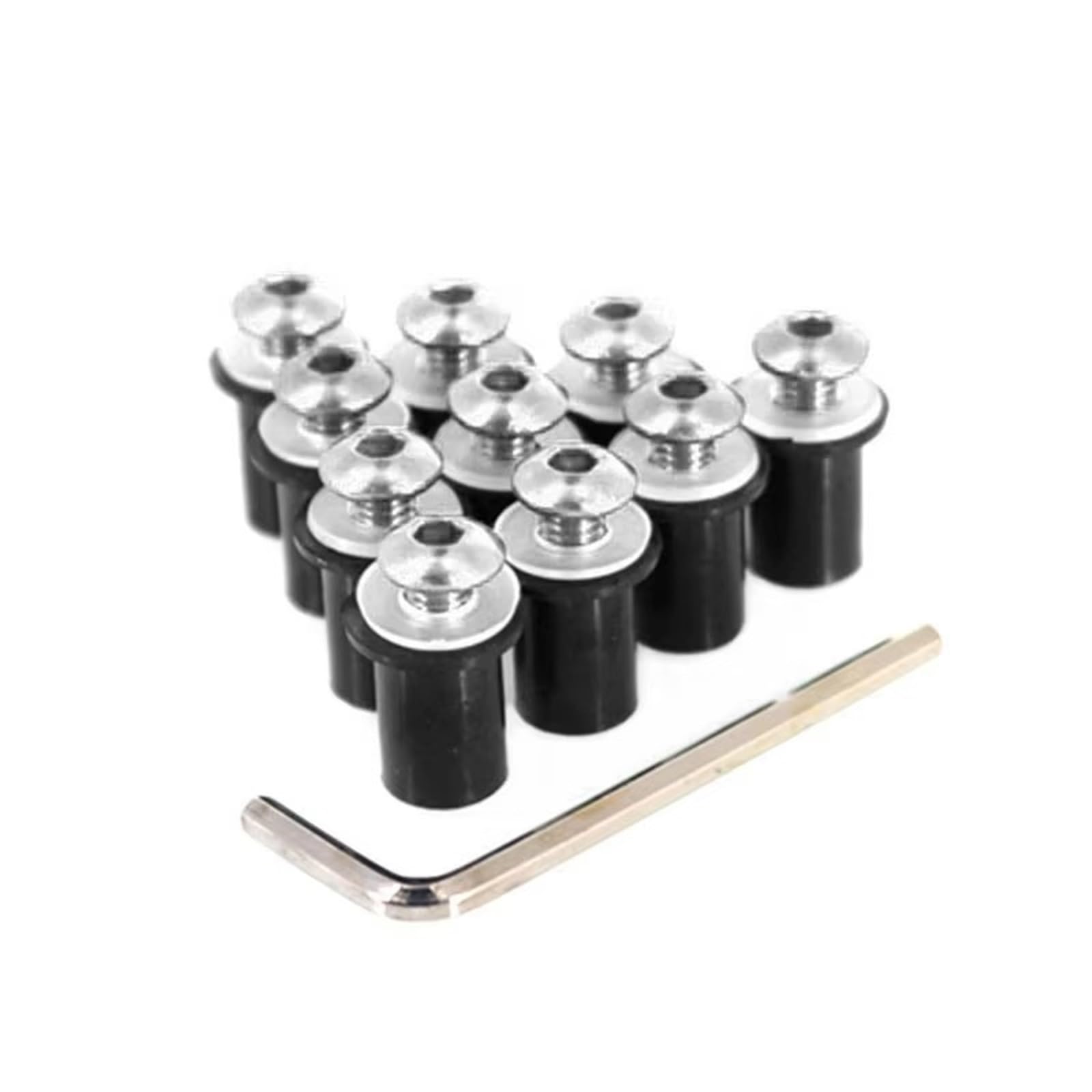 PVCUHWF Motorrad Schrauben Set Kompatibel Mit CB600 Für CBF600 Für Hornet Motorrad Schraubenkombination Motorradschrauben Kombinationssatz Schraubenverbindungsschrauben Dekoration(Silver) von PVCUHWF