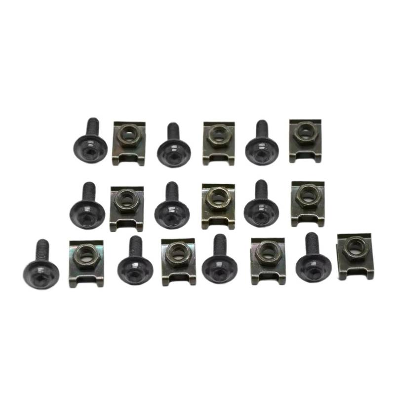 PVCUHWF Motorrad Schrauben Set Kompatibel Mit CBR600F4i Für CBR900RR Motorradschrauben-Kombinationssatz Schraubenverbindungsschrauben-Dekoration Motorradschraubensatz(Black) von PVCUHWF