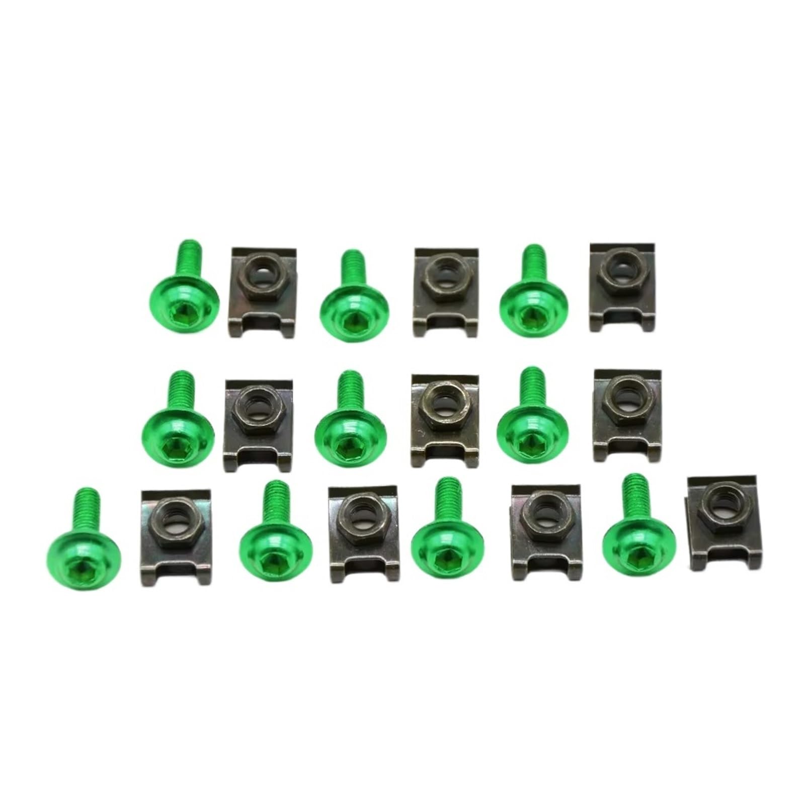 PVCUHWF Motorrad Schrauben Set Kompatibel Mit CBR600F4i Für CBR900RR Motorradschrauben-Kombinationssatz Schraubenverbindungsschrauben-Dekoration Motorradschraubensatz(Green) von PVCUHWF
