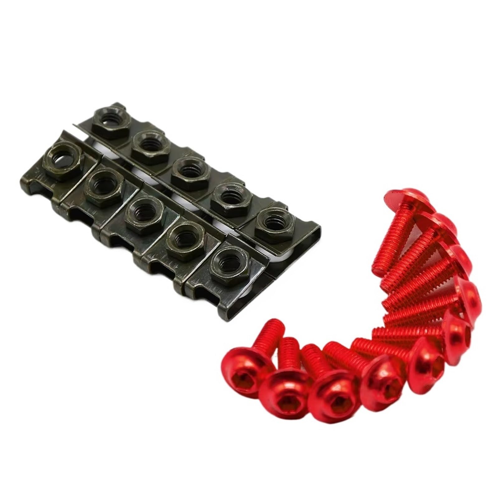 PVCUHWF Motorrad Schrauben Set Kompatibel Mit CBR600F4i Für CBR900RR Motorradschrauben-Kombinationssatz Schraubenverbindungsschrauben-Dekoration Motorradschraubensatz(Red) von PVCUHWF