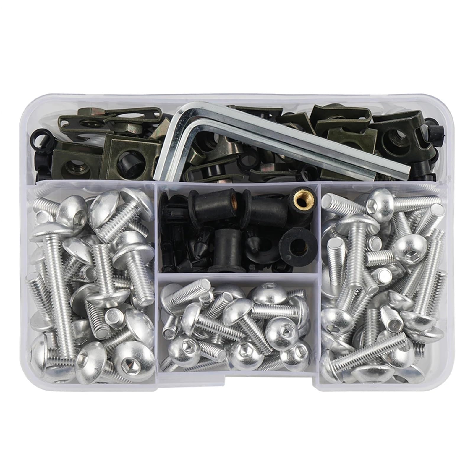 PVCUHWF Motorrad Schrauben Set Kompatibel Mit Ducati Für Monster 400 Für Monster 600 Für Monster 620 190PCS Karosserieverkleidungsschrauben Schraube Schraubverbindungsschrauben Dekoration(Silver) von PVCUHWF