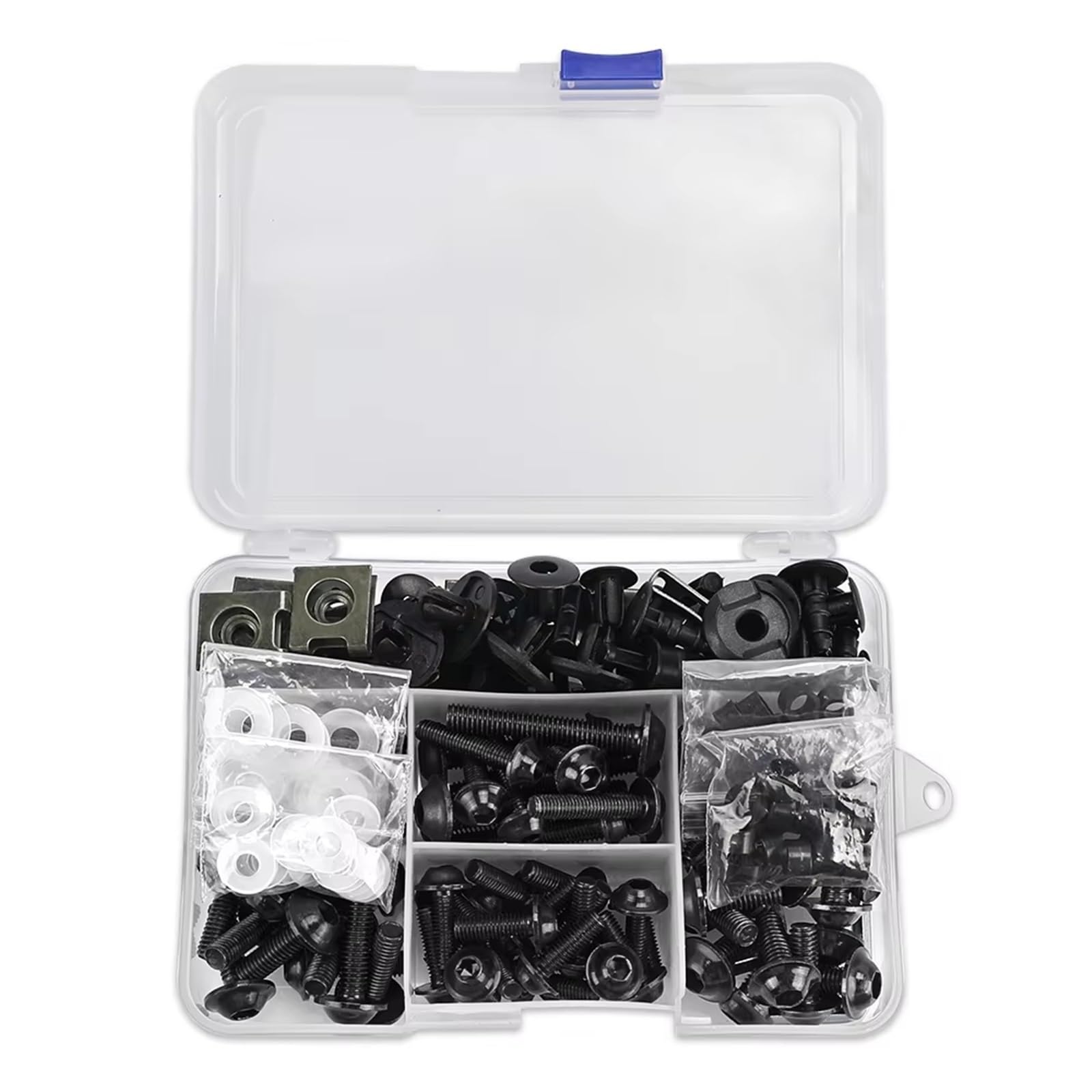 PVCUHWF Motorrad Schrauben Set Kompatibel Mit F650CS Für F650GS Für F650ST Selbstschneidende Schraubenkombination Motorradschrauben-Kombinationssatz Dekoration Motorradschraubensatz(Black) von PVCUHWF