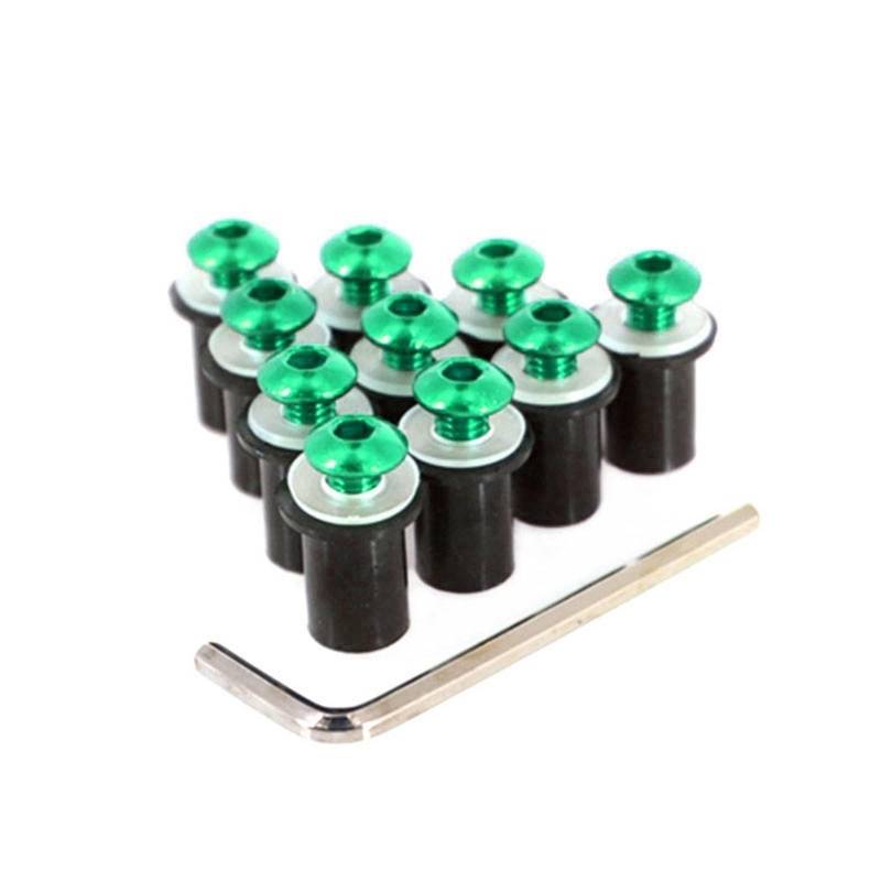 PVCUHWF Motorrad Schrauben Set Kompatibel Mit F800GS Für Adventure Für G310GS Motorrad Schraubenkombination Motorradschraubenkombination Schraubverbindungsbolzen Dekoration(Green) von PVCUHWF
