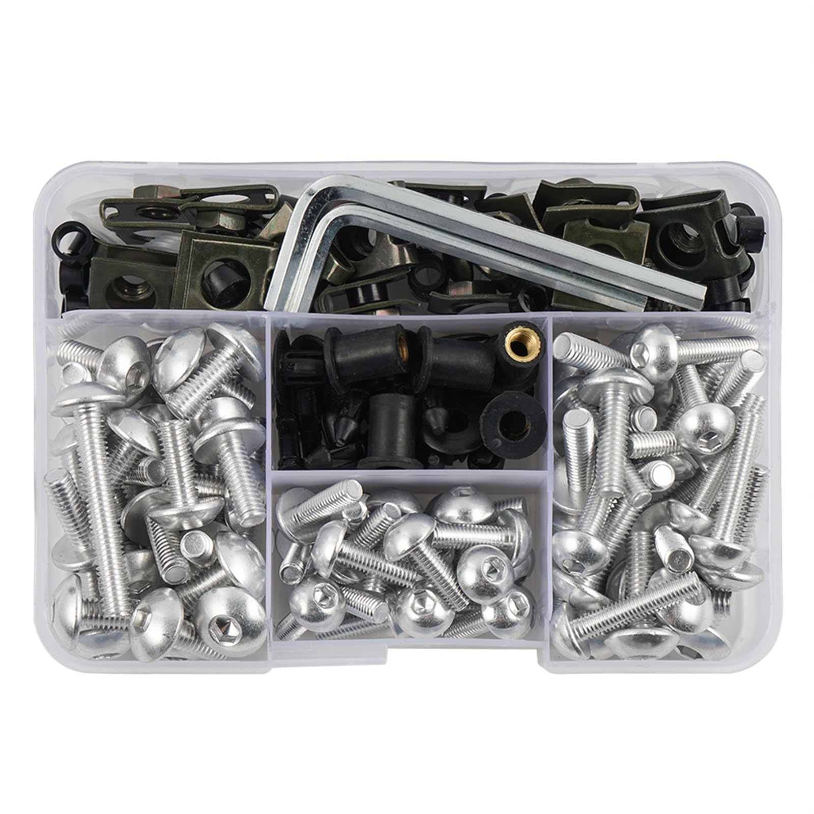 PVCUHWF Motorrad Schrauben Set Kompatibel Mit Für Z1000 Für Z750 Für Z800 Motorrad-Verkleidungsschrauben-Kit Schrauben Muttern Motorrad-Schraubenverbindungsschrauben Dekoration(Silver) von PVCUHWF