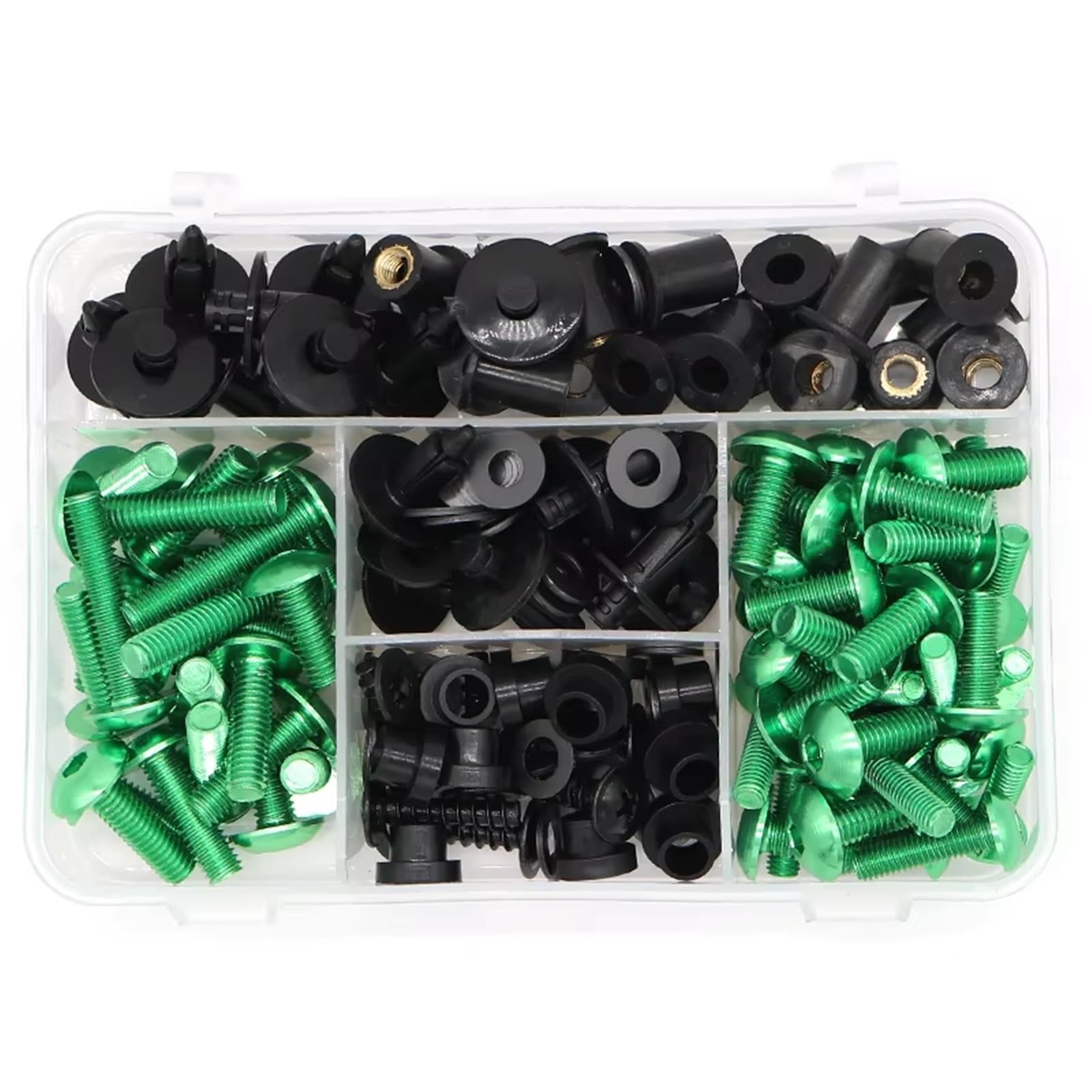 PVCUHWF Motorrad Schrauben Set Kompatibel Mit Für Z800 Für Z900 Für Z1000 Kompletter Verkleidungsschraubensatz Schraubenkombination Motorradschrauben-Kombinationssatz(Green) von PVCUHWF