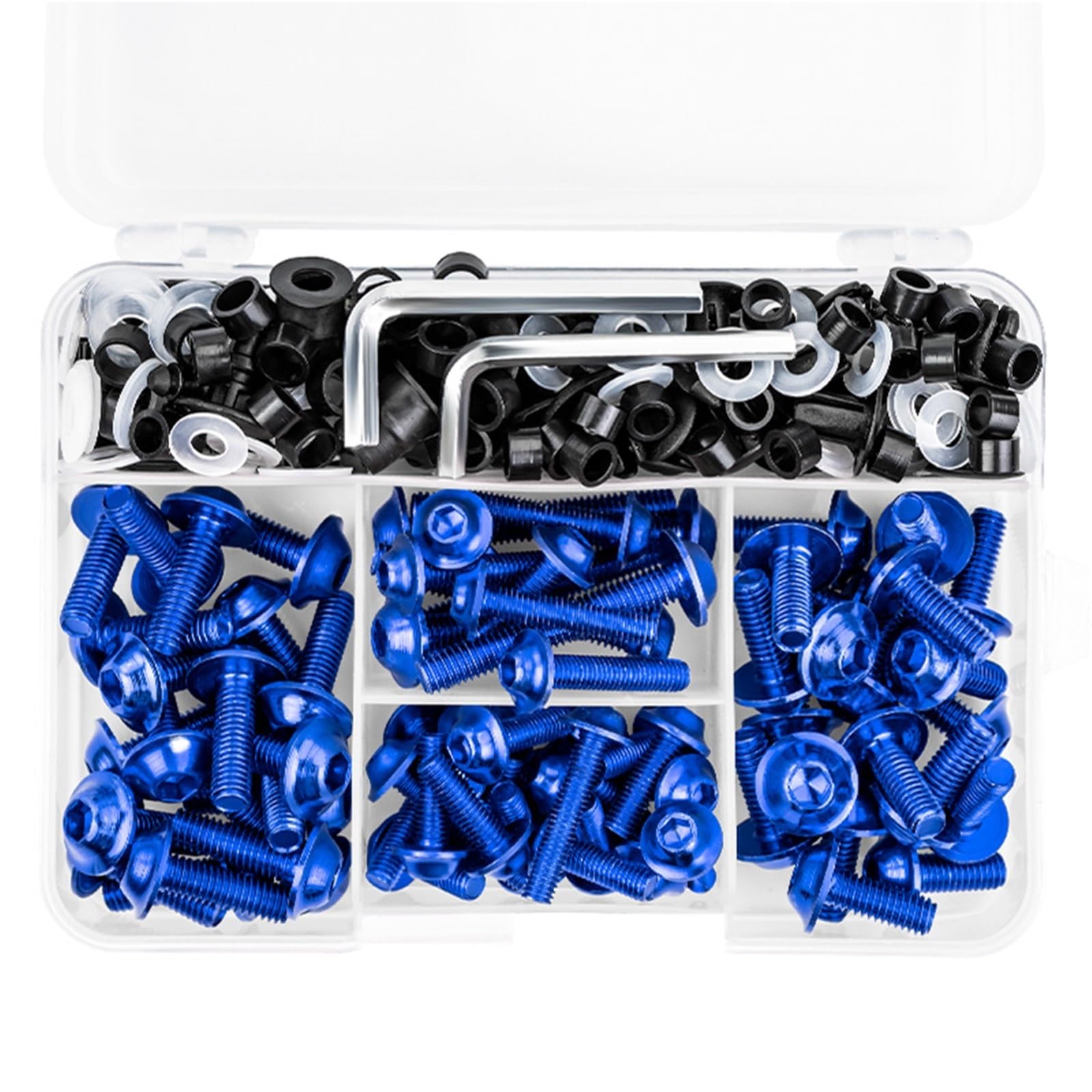 PVCUHWF Motorrad Schrauben Set Kompatibel Mit Für ZX10R Für ZX12R Für ZX14R Schraubenkombination Motorradschrauben Kombinationssatz Schraubenverbindungsschrauben Dekoration(Blue) von PVCUHWF