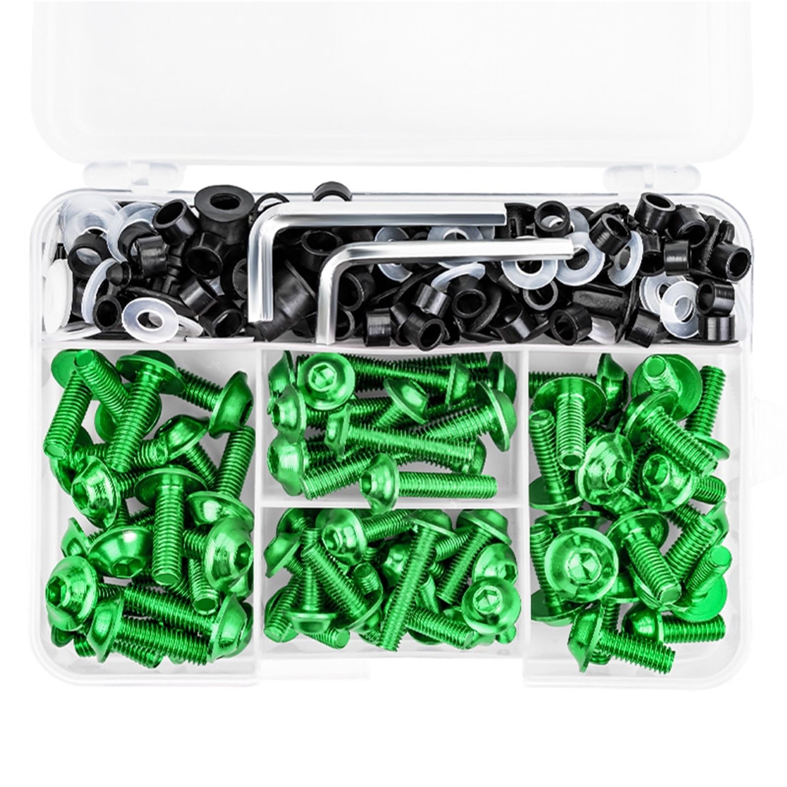 PVCUHWF Motorrad Schrauben Set Kompatibel Mit Für ZX10R Für ZX12R Für ZX14R Schraubenkombination Motorradschrauben Kombinationssatz Schraubenverbindungsschrauben Dekoration(Green) von PVCUHWF