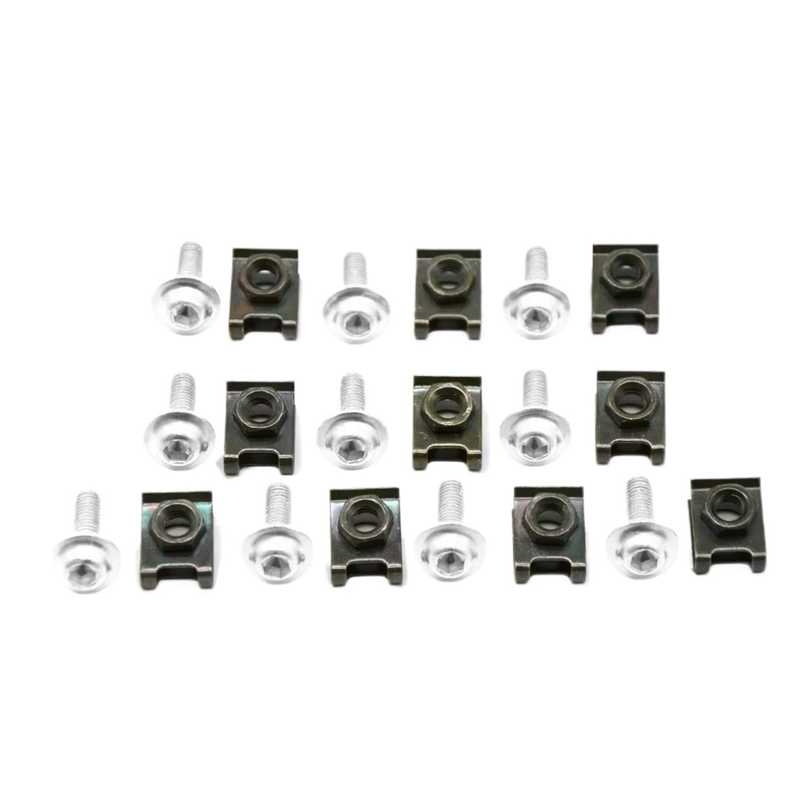PVCUHWF Motorrad Schrauben Set Kompatibel Mit MSX125 Für CB500 Für CB750 Schraubenkombination Motorradschrauben-Kombinationssatz Motorradschraubenverbindungsbolzendekoration(Silver) von PVCUHWF