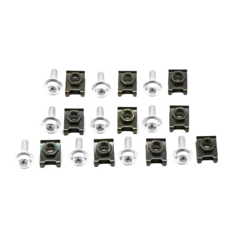 PVCUHWF Motorrad Schrauben Set Kompatibel Mit MSX125 Für CB500 Für CB750 Schraubenkombination Motorradschrauben-Kombinationssatz Motorradschraubenverbindungsbolzendekoration(Silver) von PVCUHWF